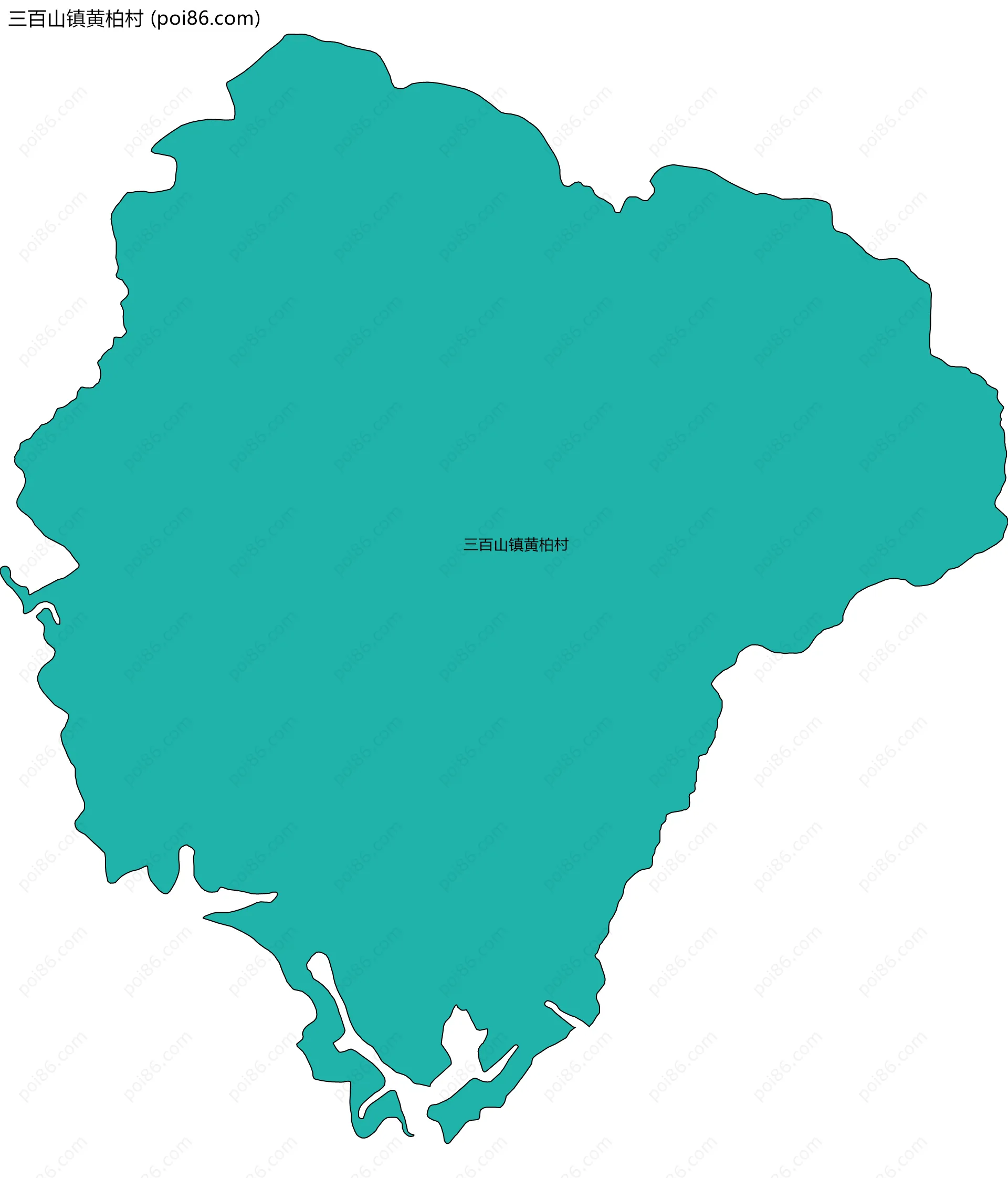 三百山镇黄柏村边界地图