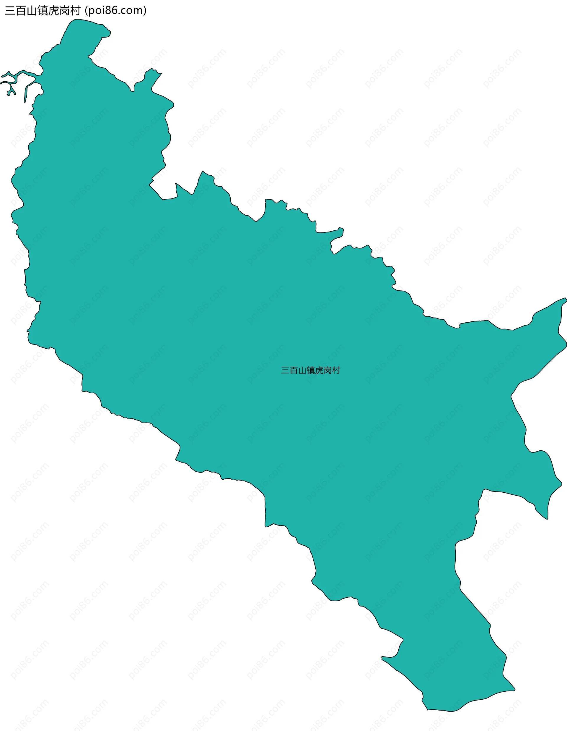三百山镇虎岗村边界地图