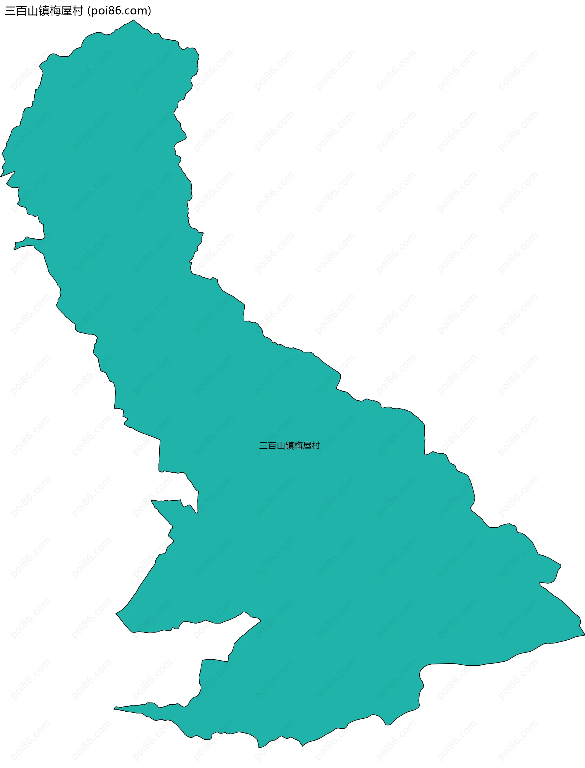 三百山镇梅屋村边界地图