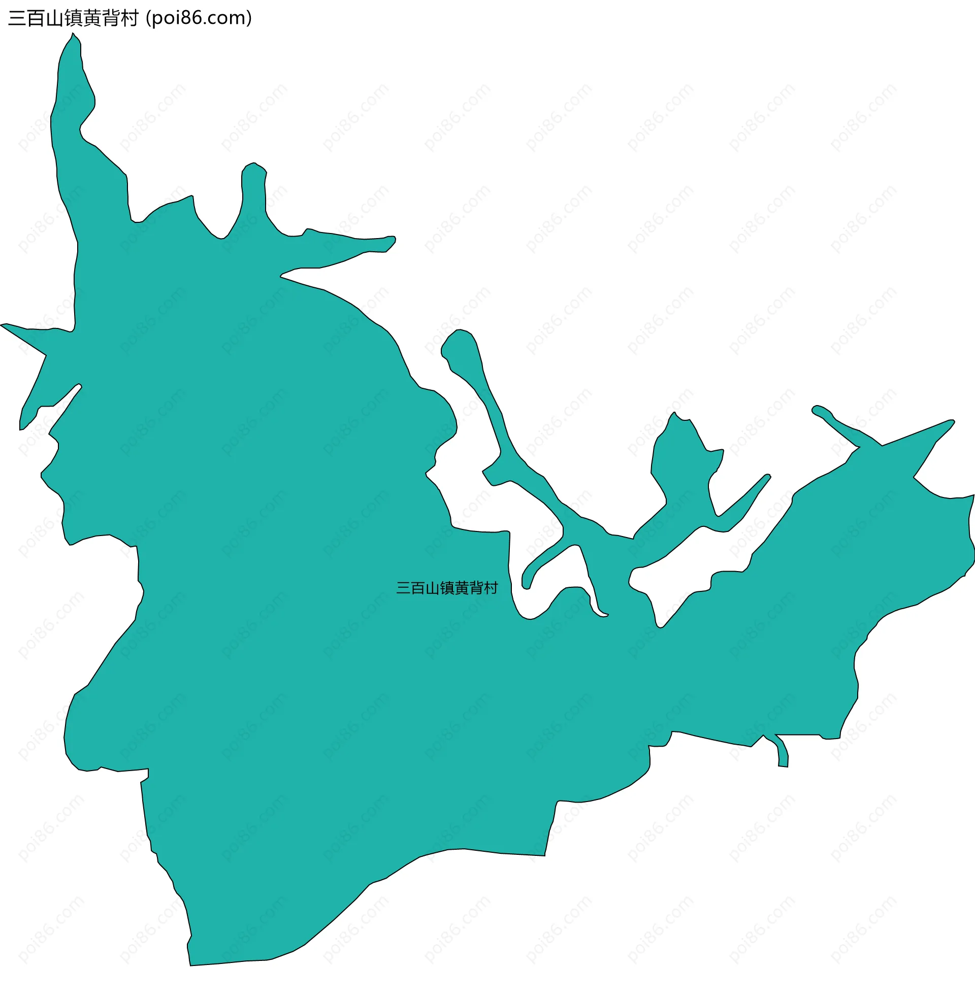 三百山镇黄背村边界地图