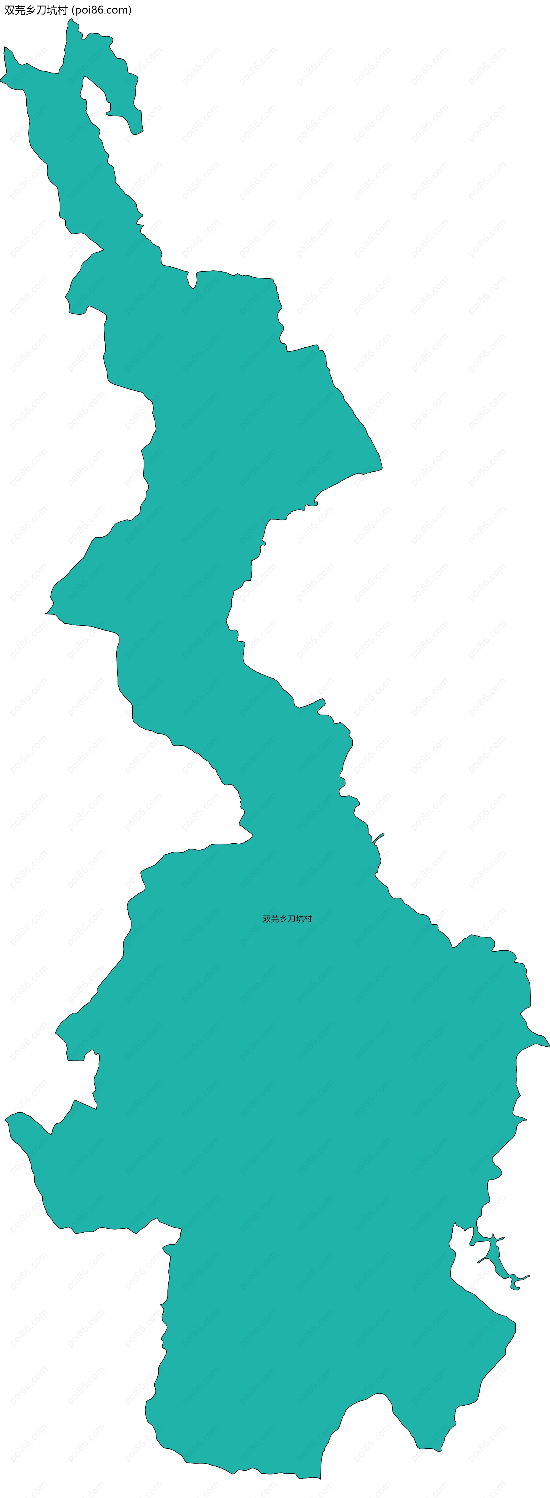 双芫乡刀坑村边界地图