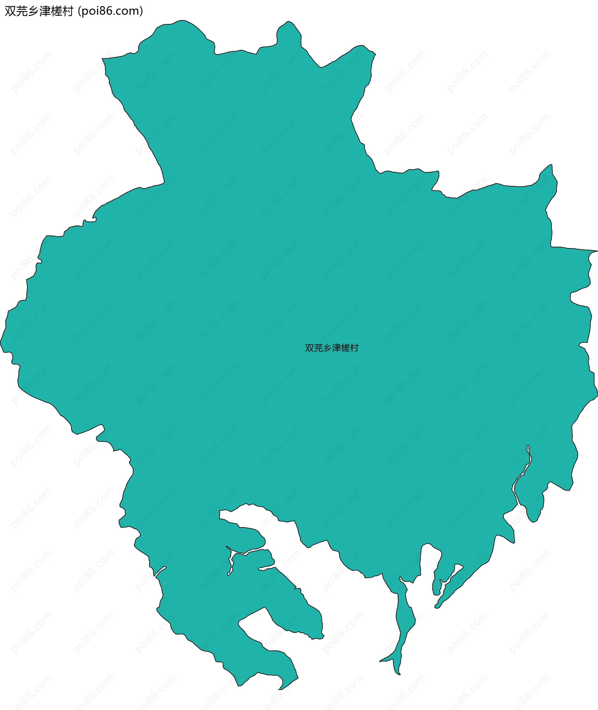 双芫乡津槎村边界地图