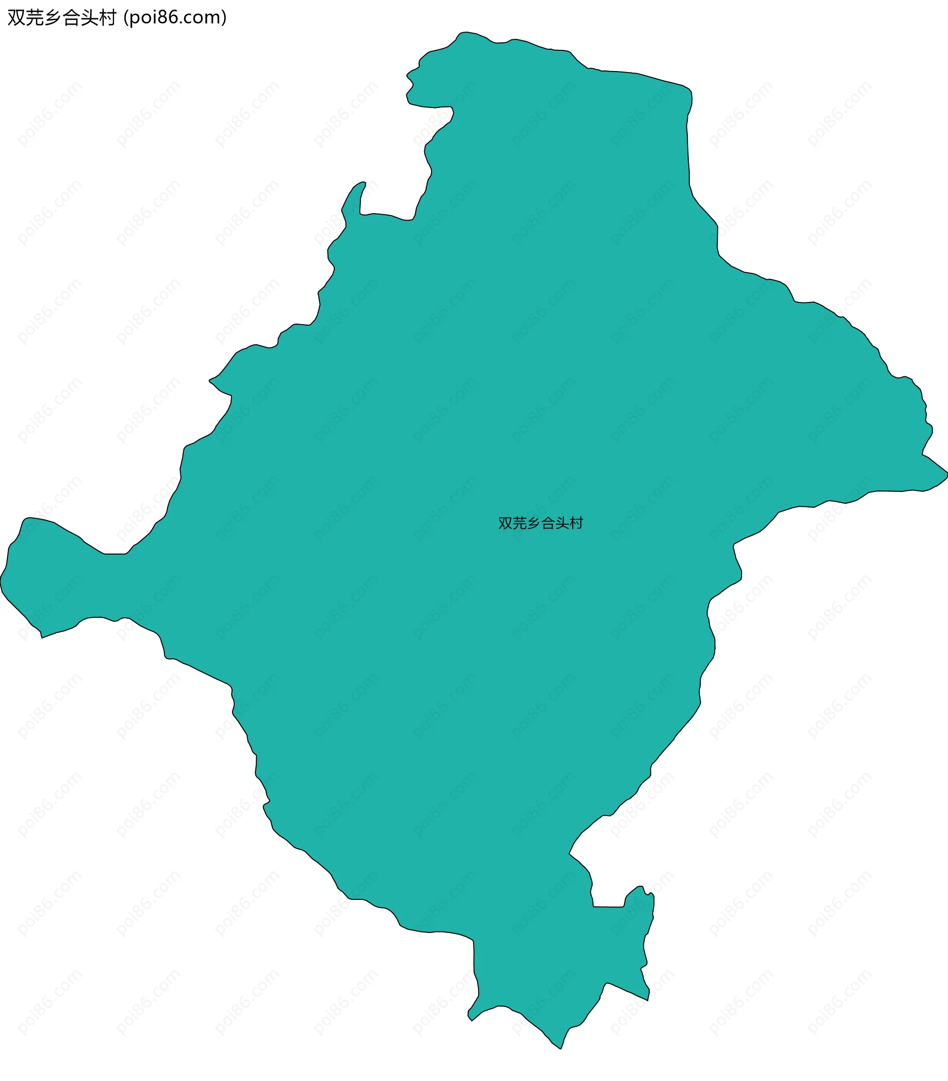 双芫乡合头村边界地图