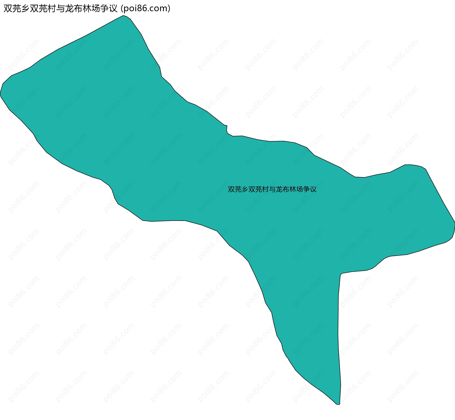 双芫乡双芫村与龙布林场争议边界地图