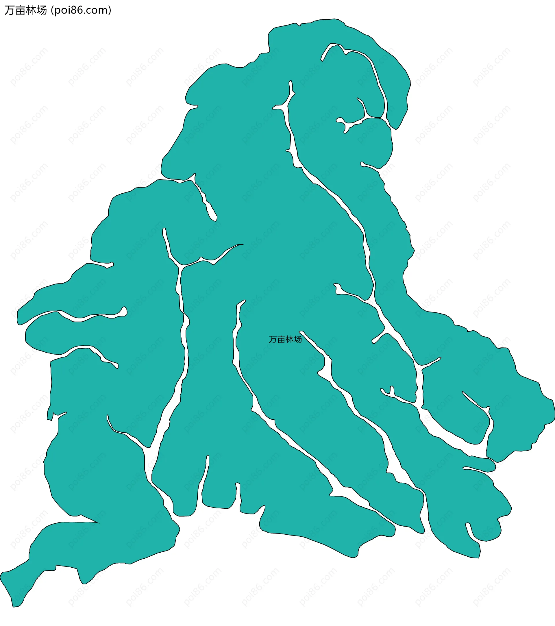 万亩林场边界地图