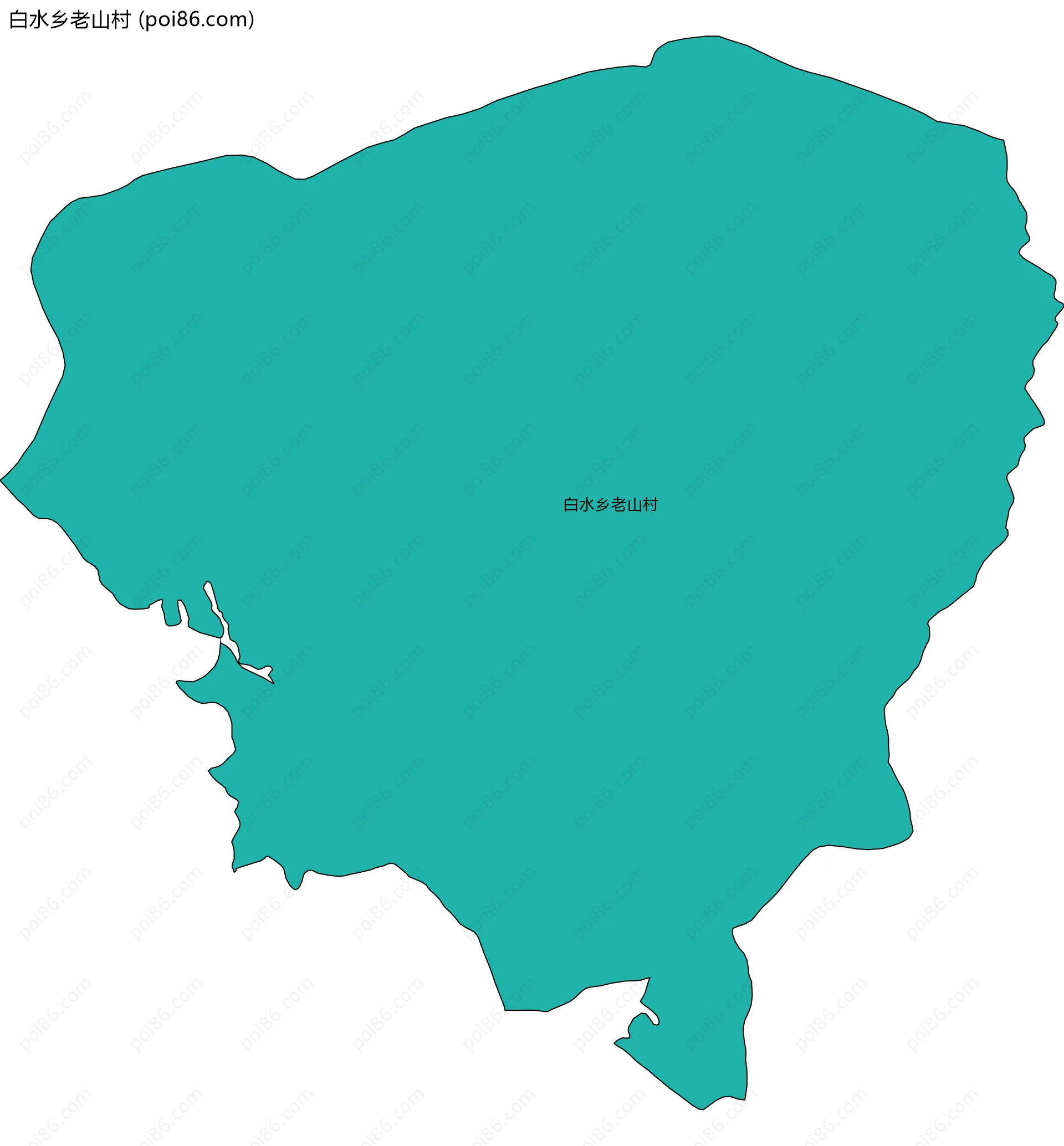 白水乡老山村边界地图