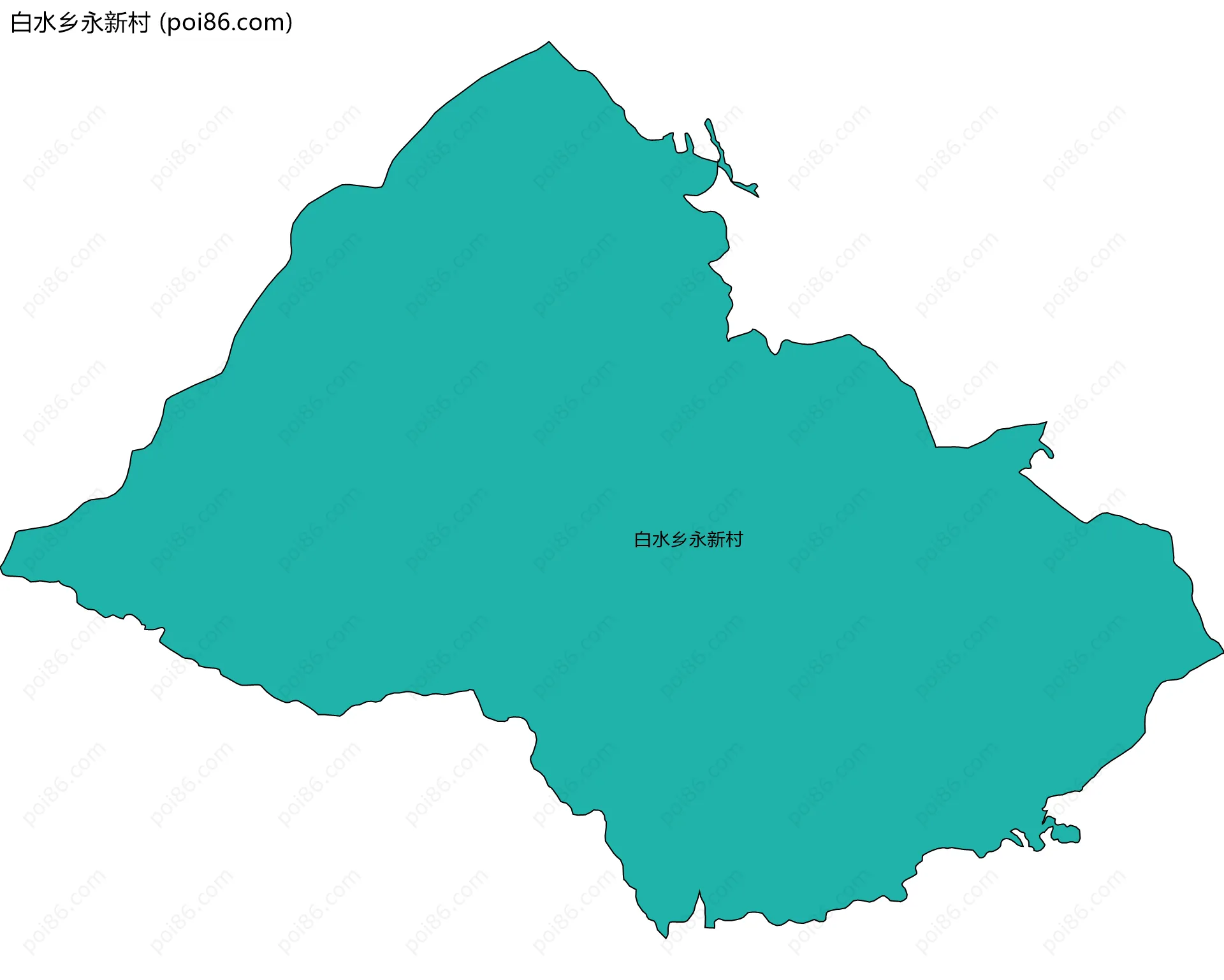 白水乡永新村边界地图