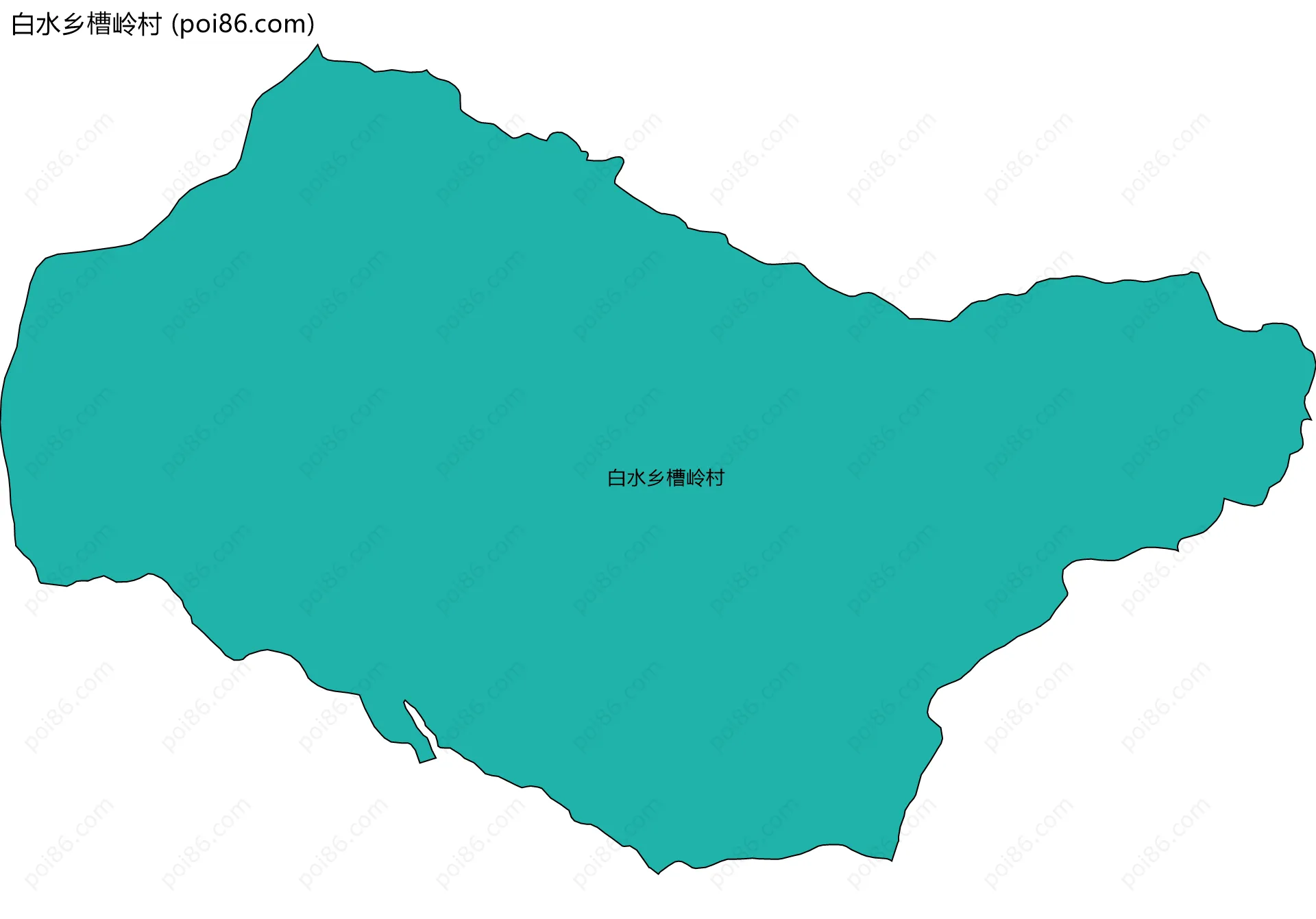 白水乡槽岭村边界地图