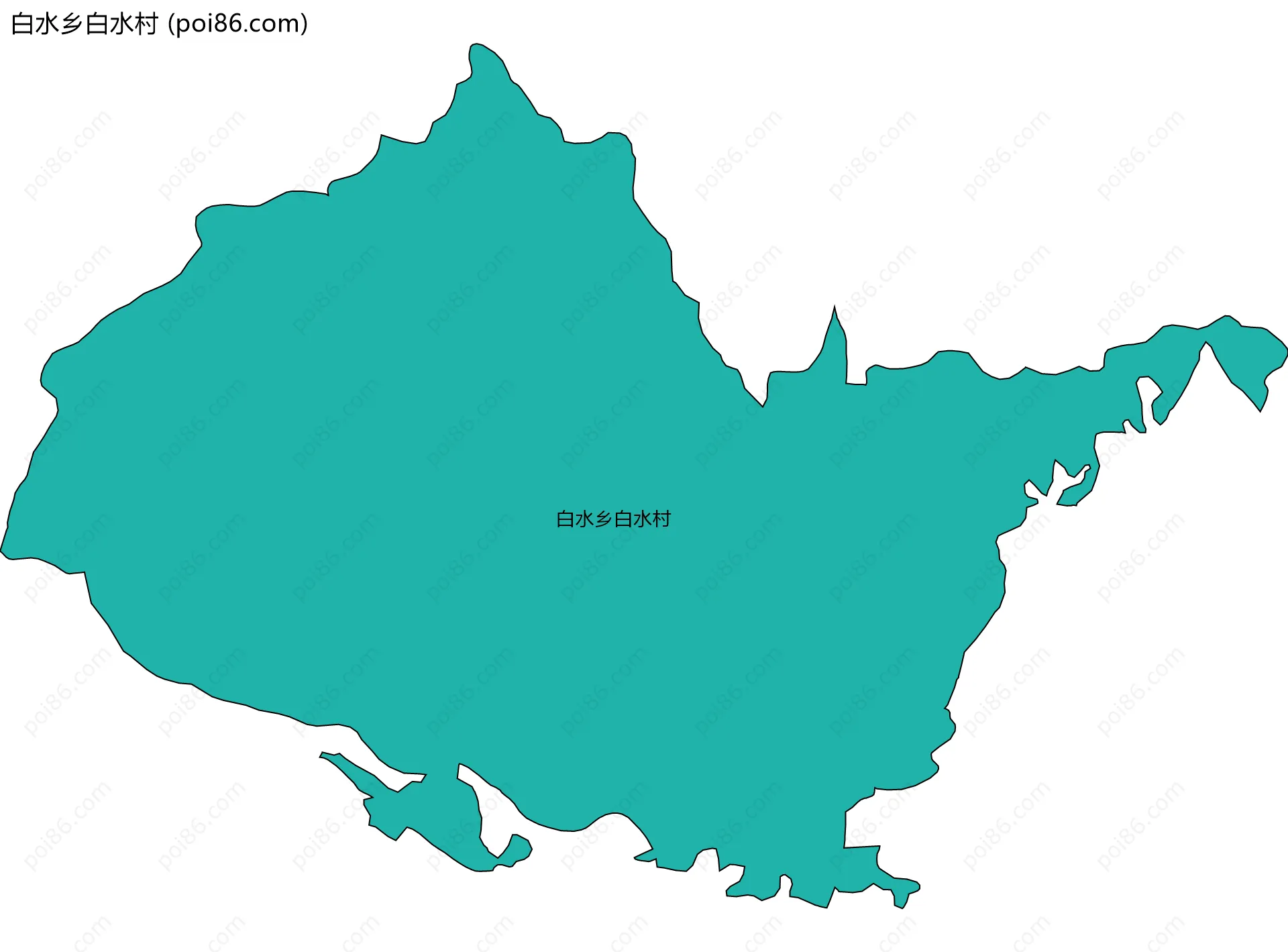 白水乡白水村边界地图