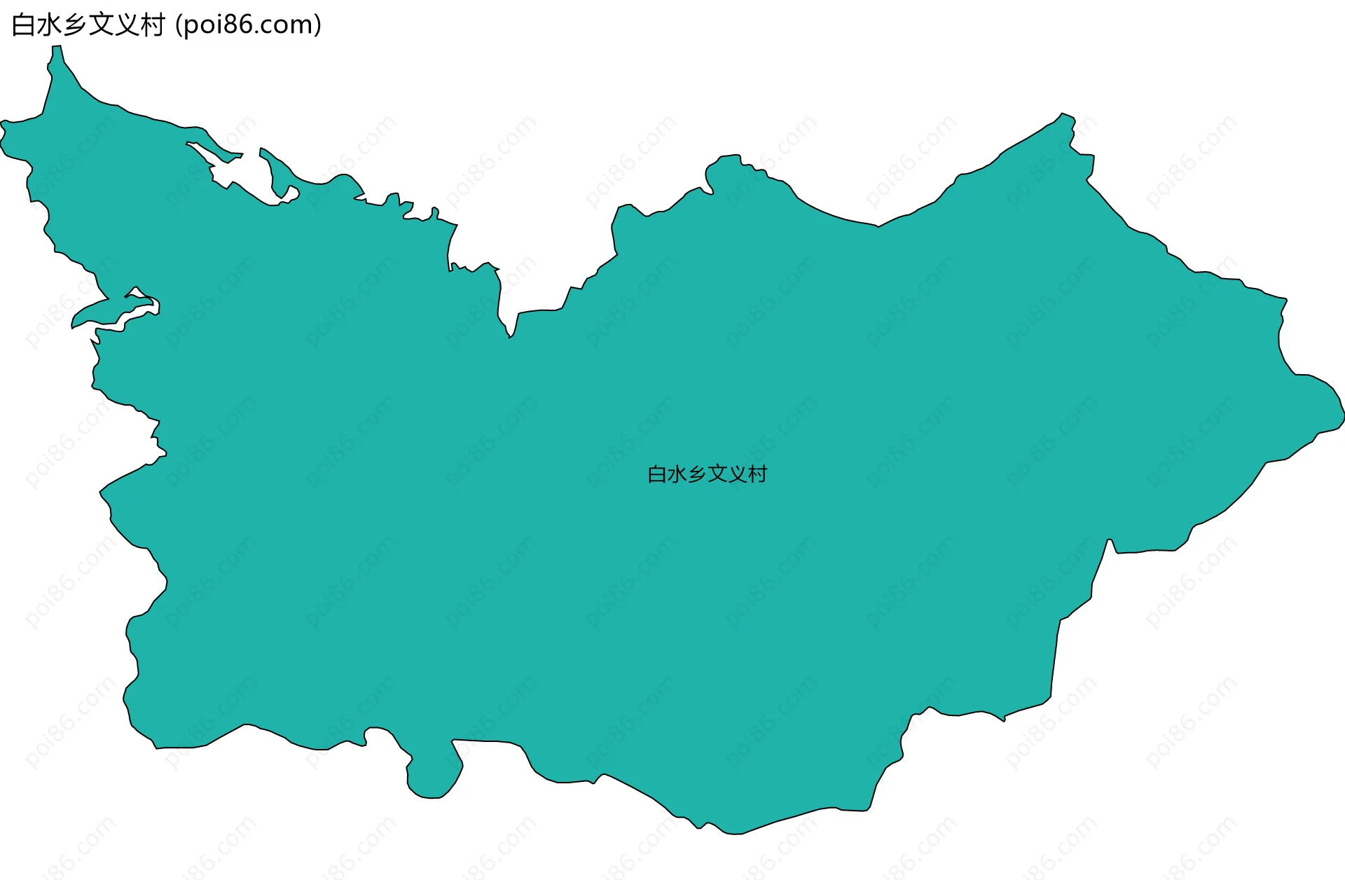 白水乡文义村边界地图