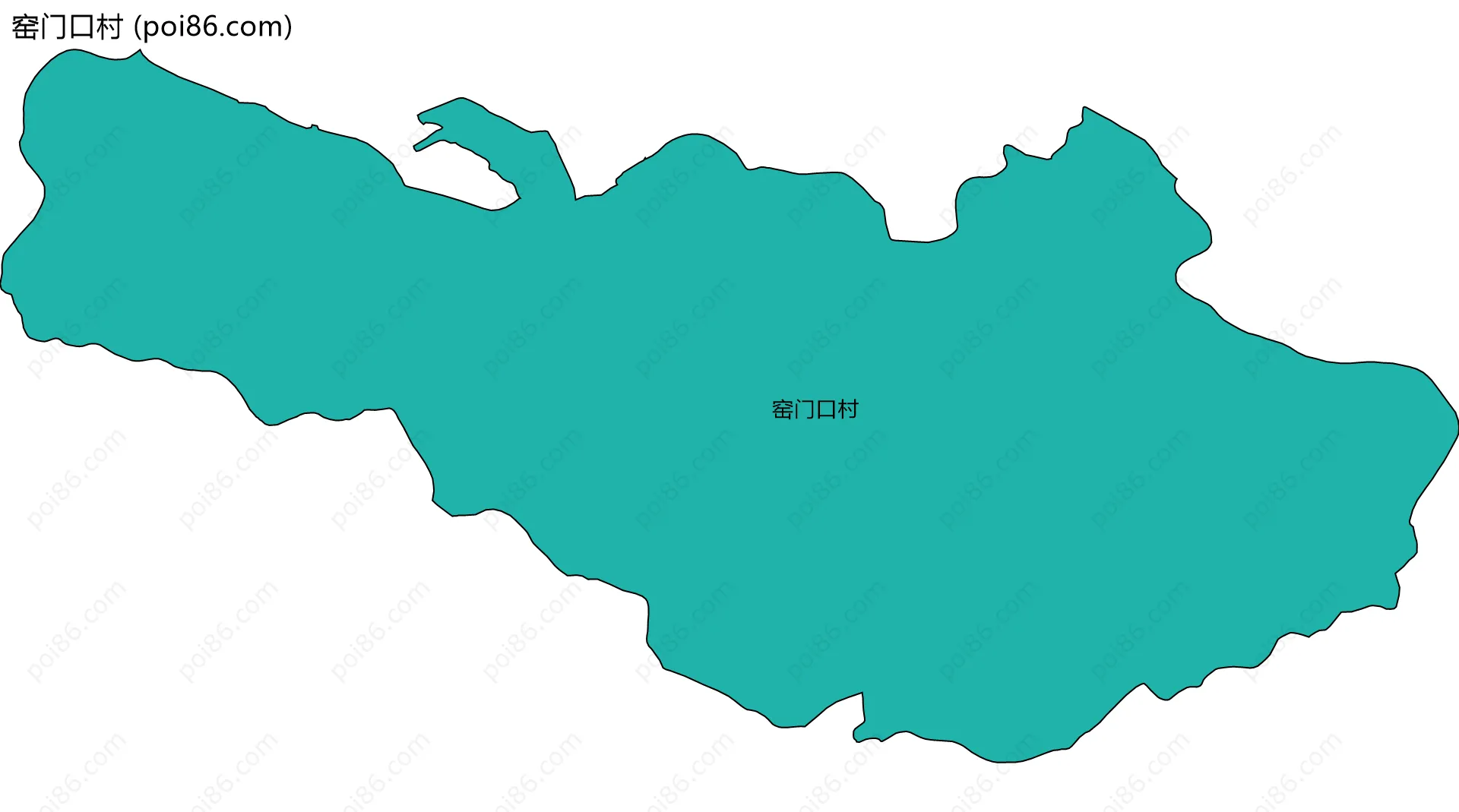 窑门口村边界地图