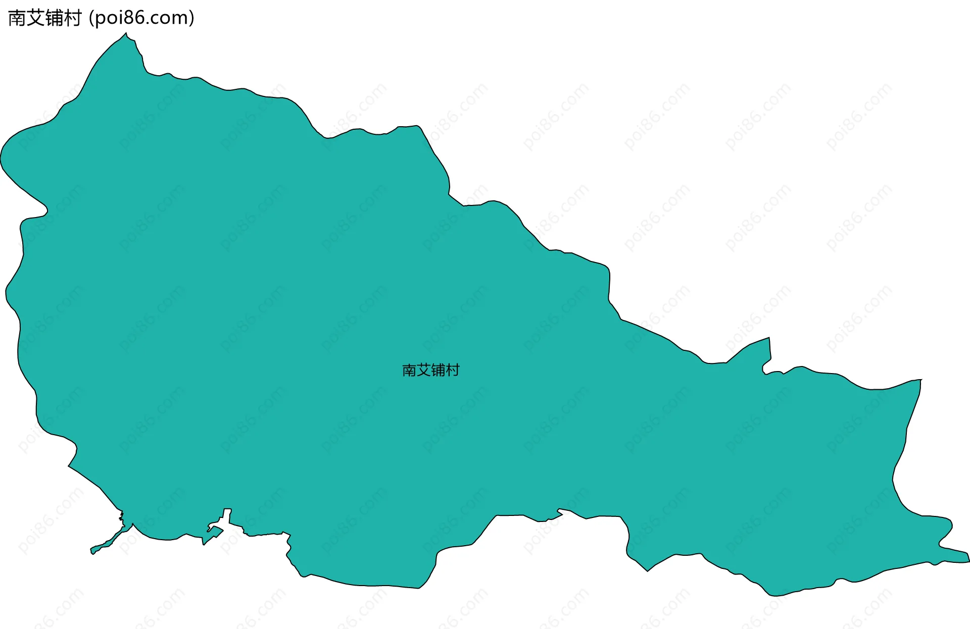 南艾铺村边界地图