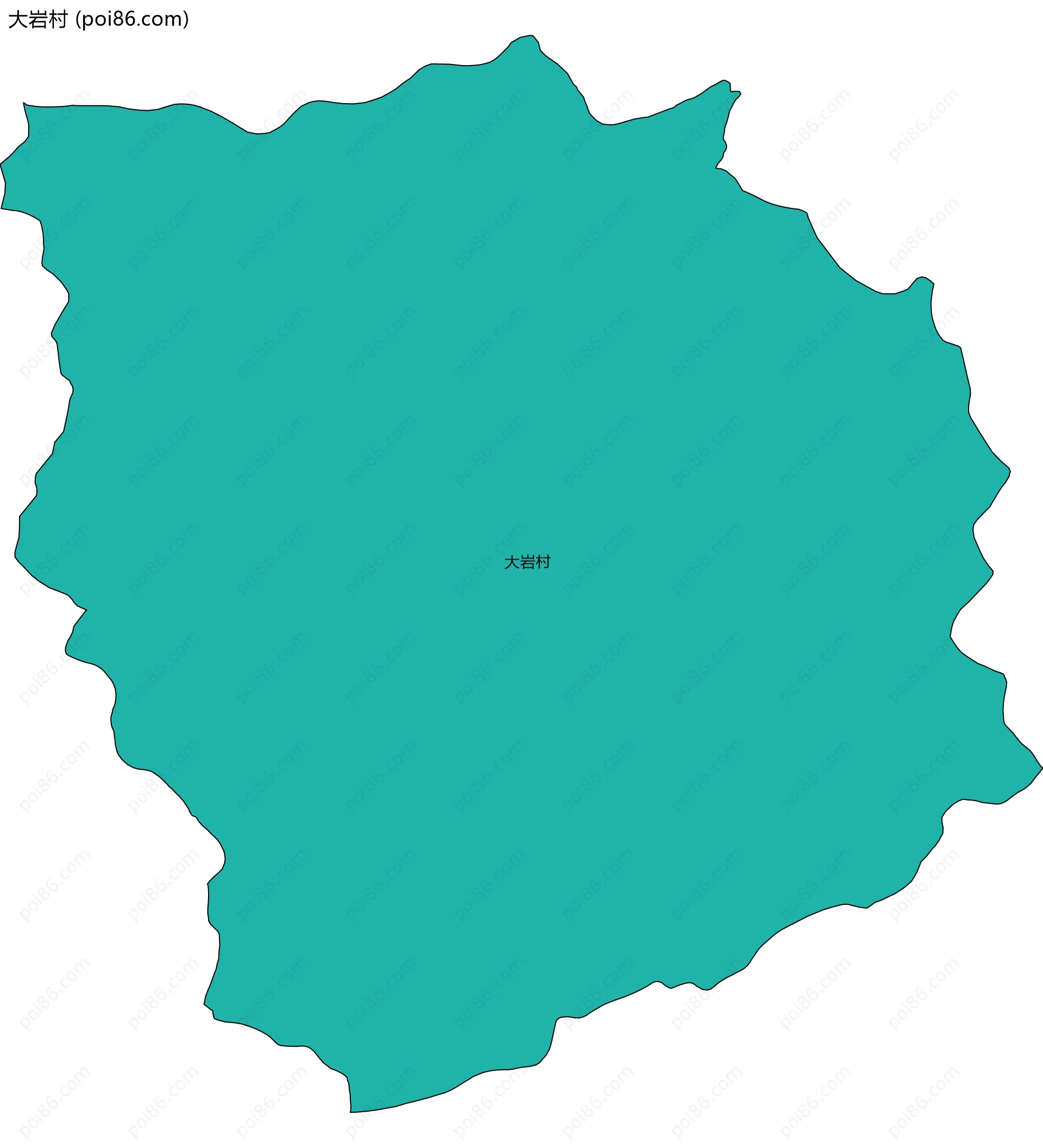 大岩村边界地图