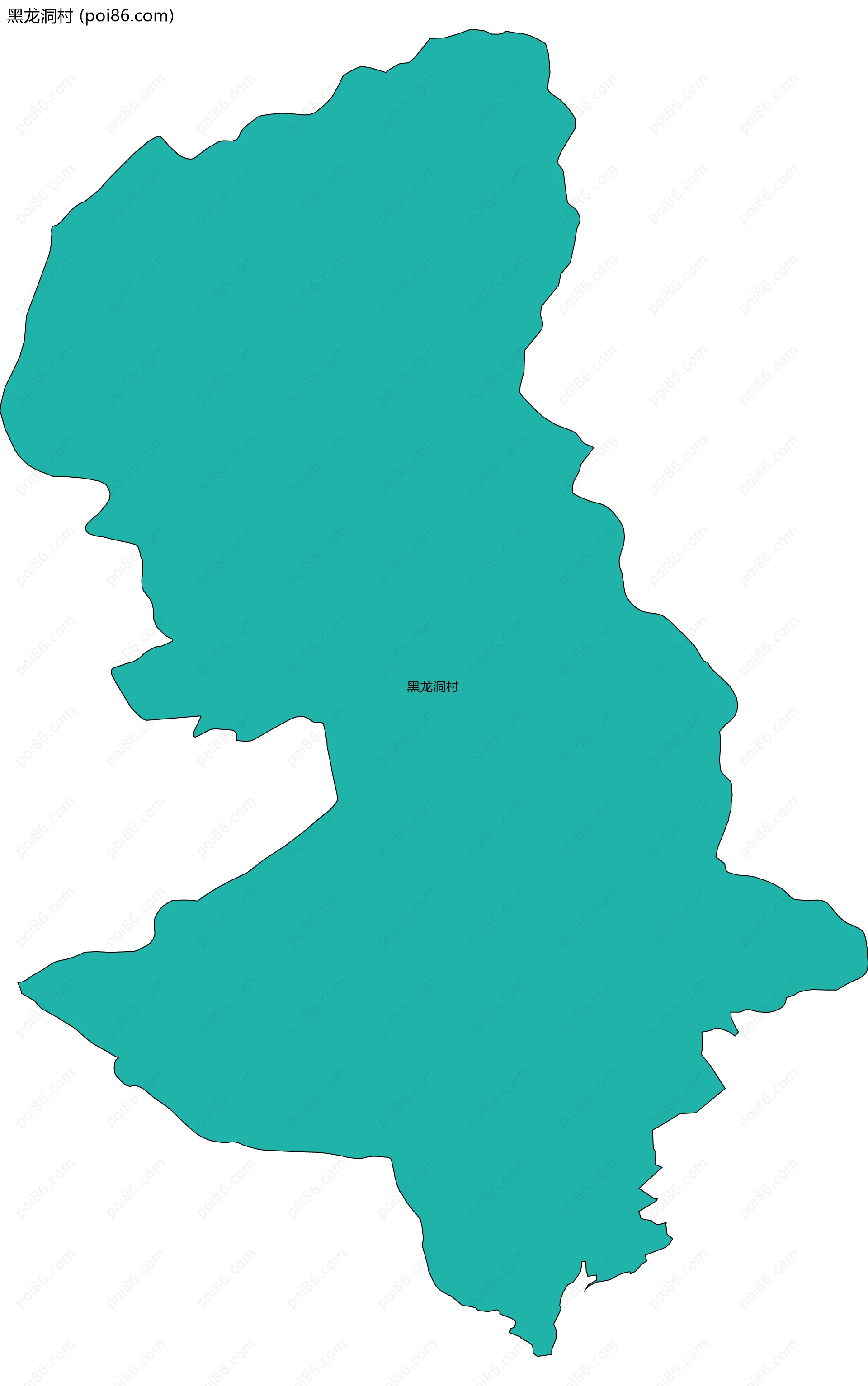 黑龙洞村边界地图