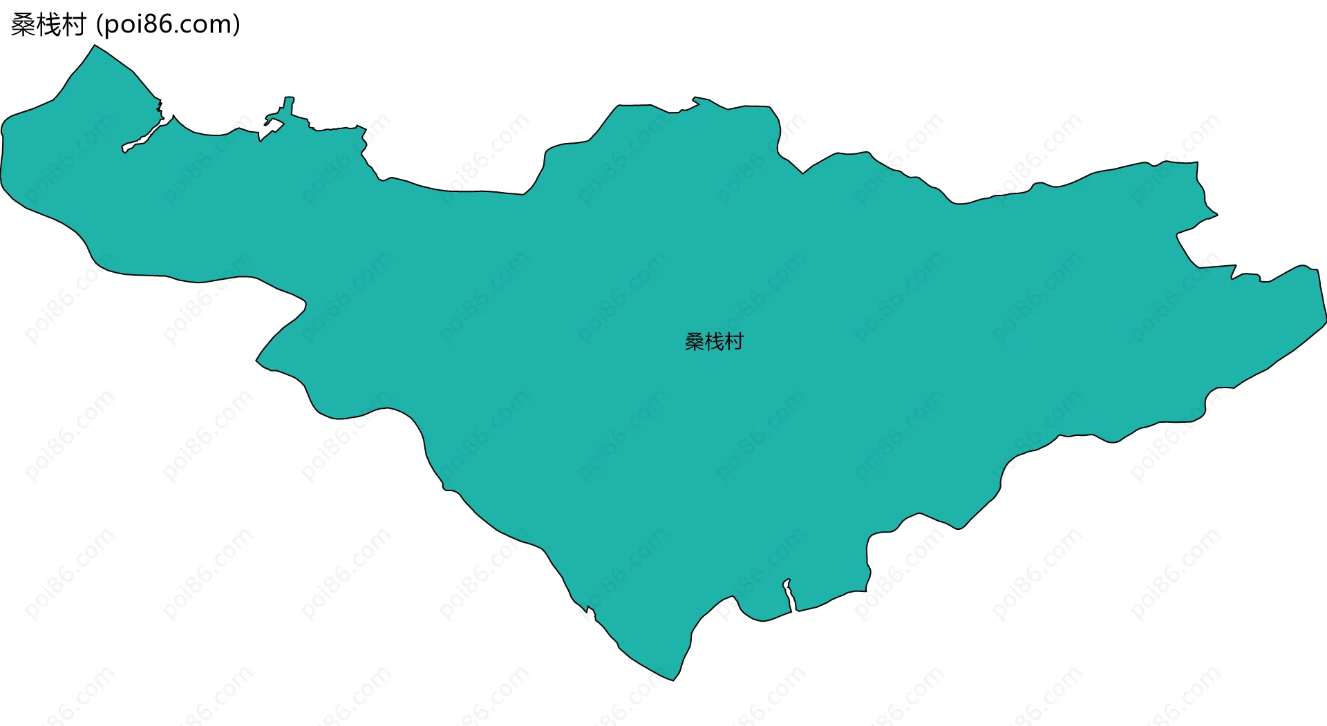 桑栈村边界地图