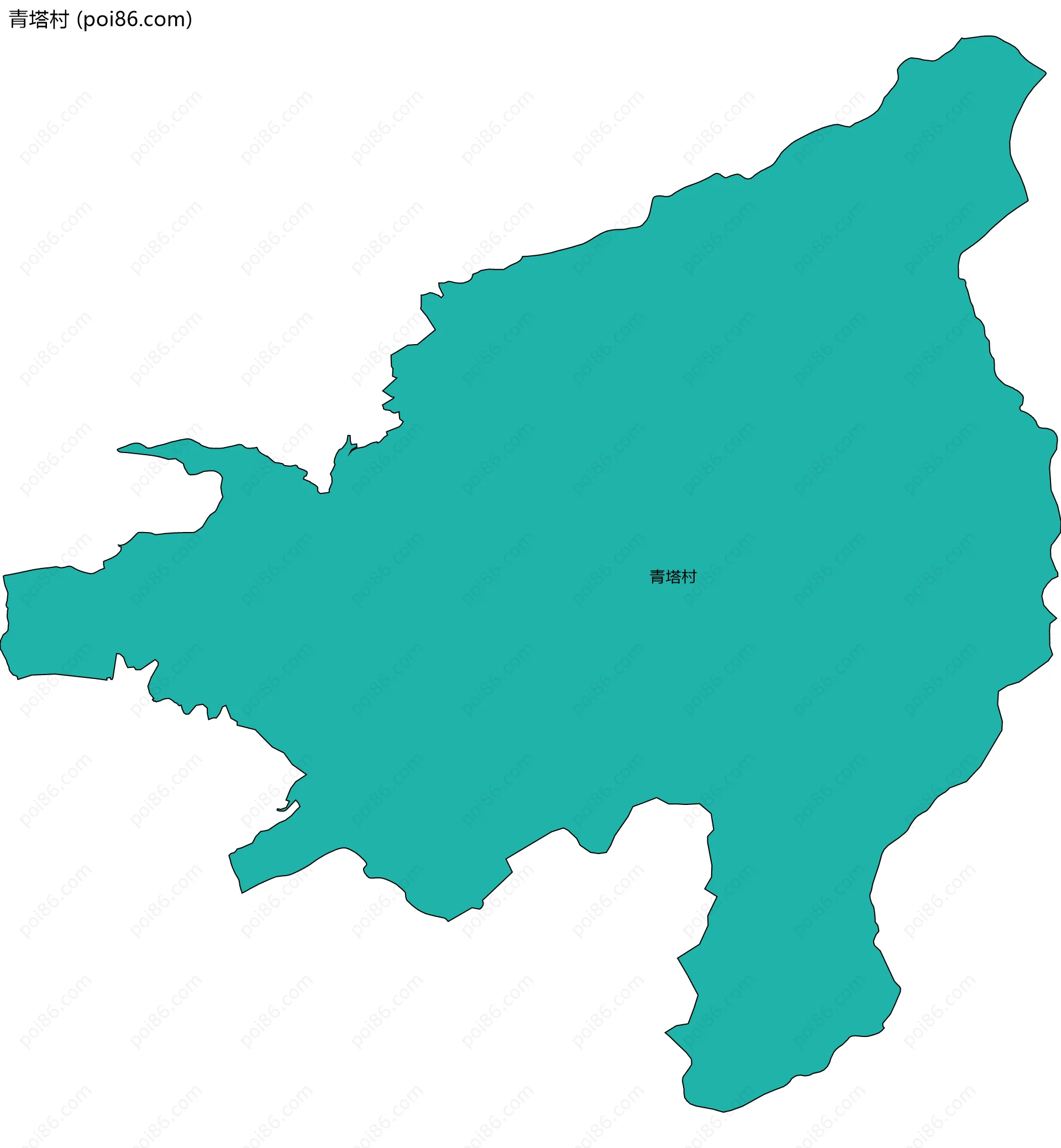 青塔村边界地图
