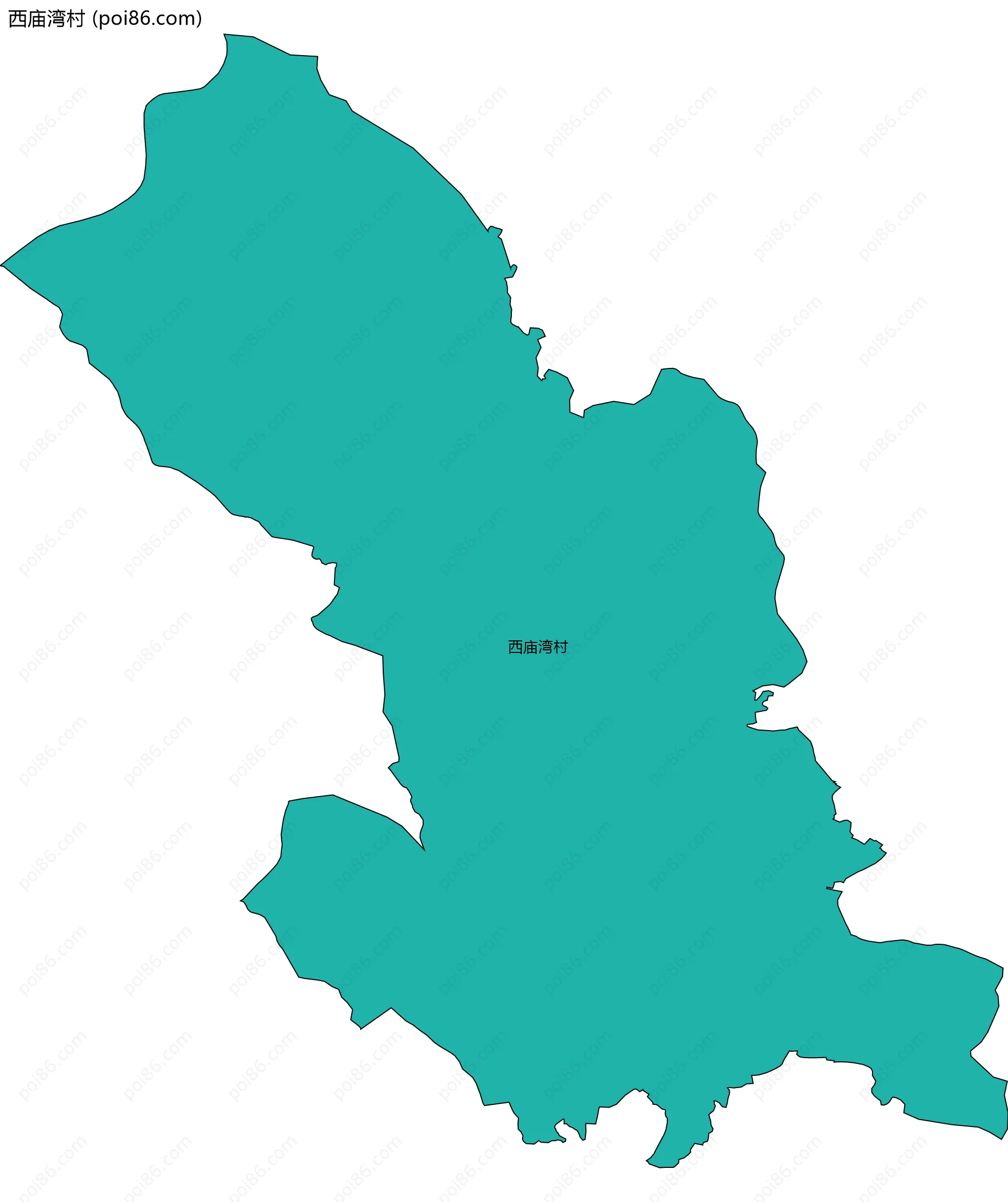 西庙湾村边界地图