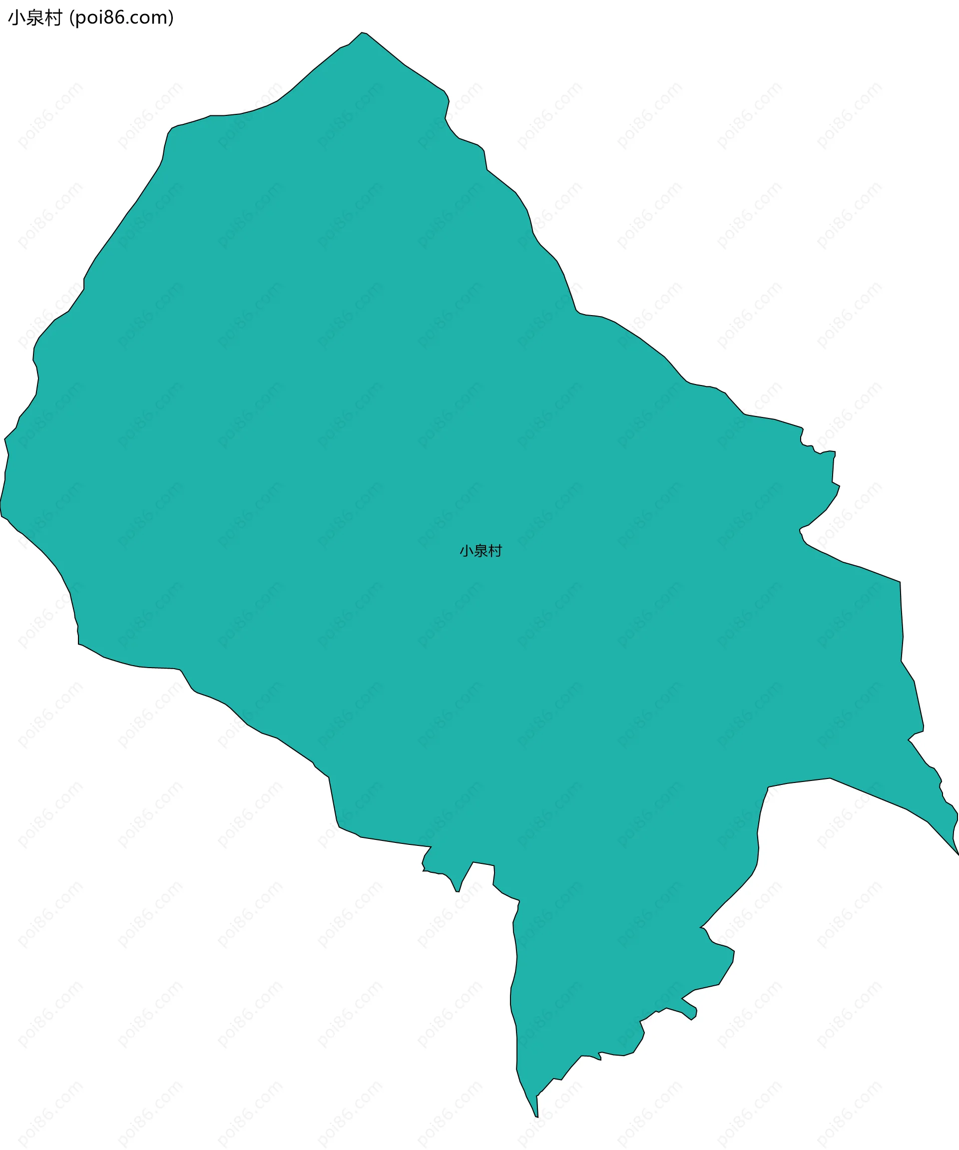 小泉村边界地图