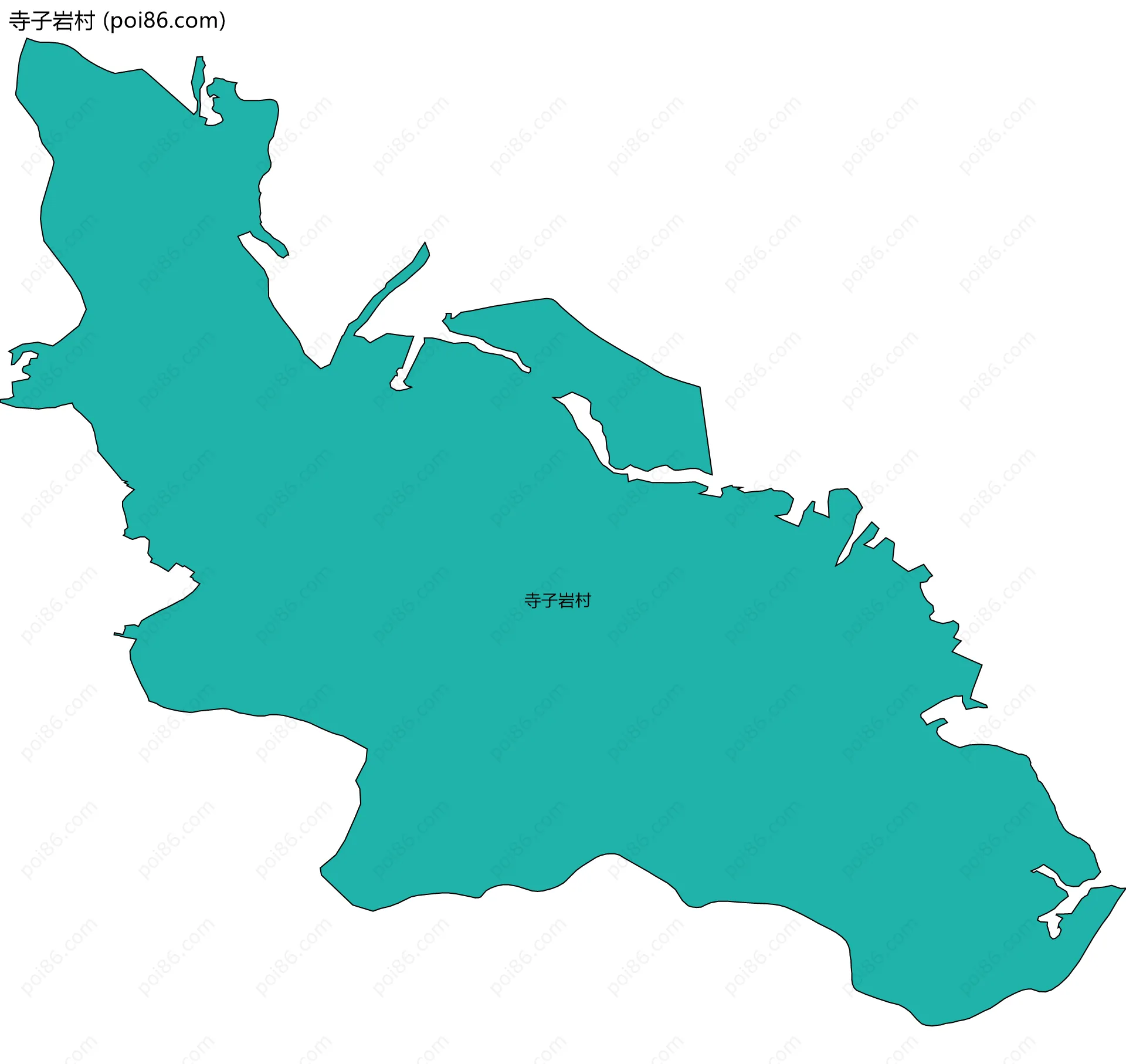 寺子岩村边界地图