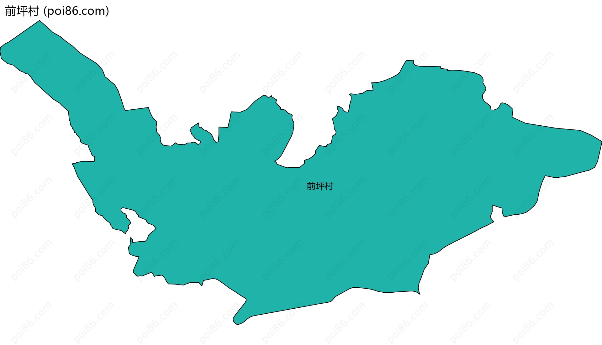 前坪村边界地图