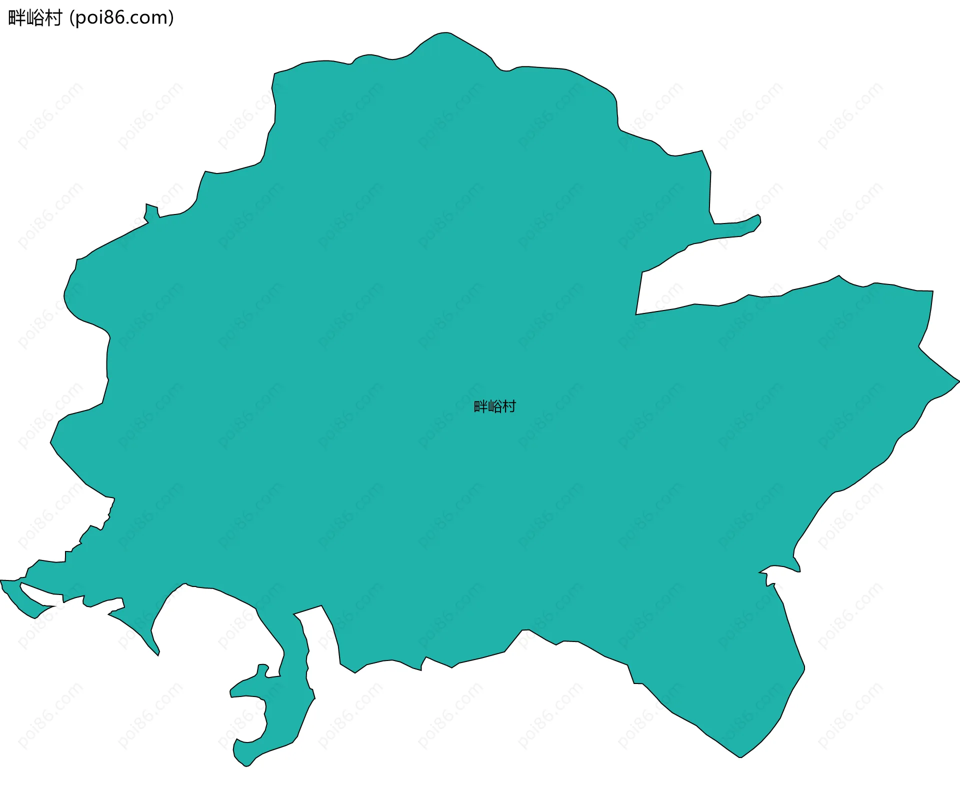 畔峪村边界地图