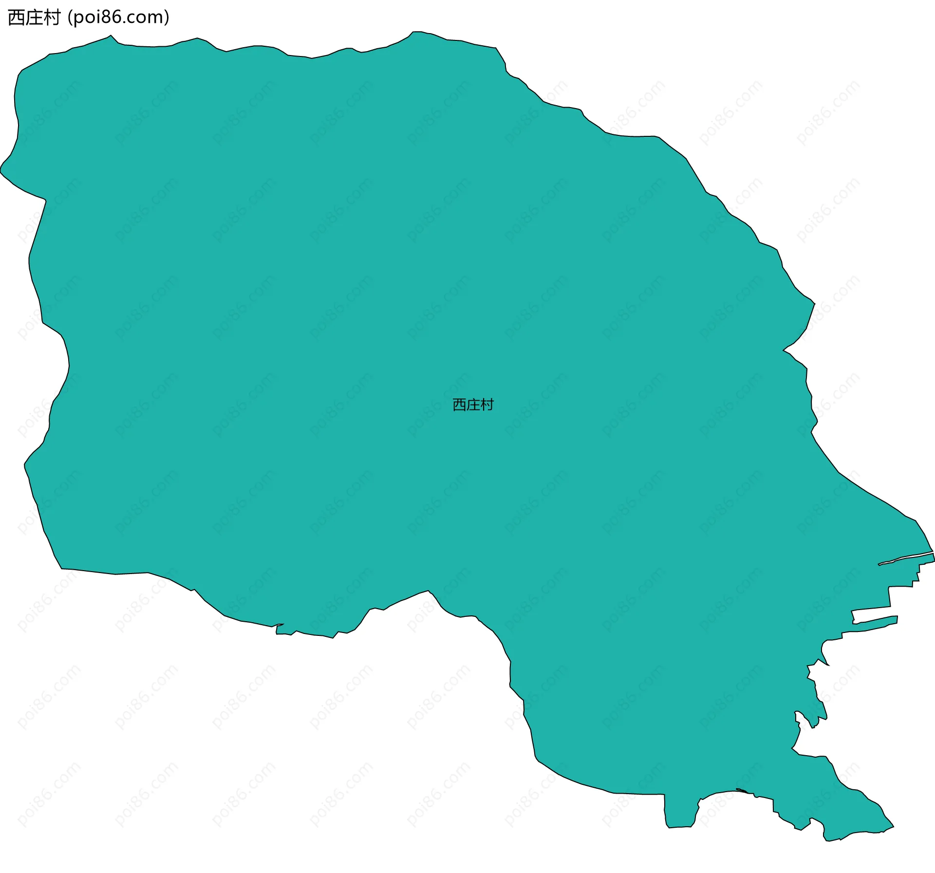 西庄村边界地图