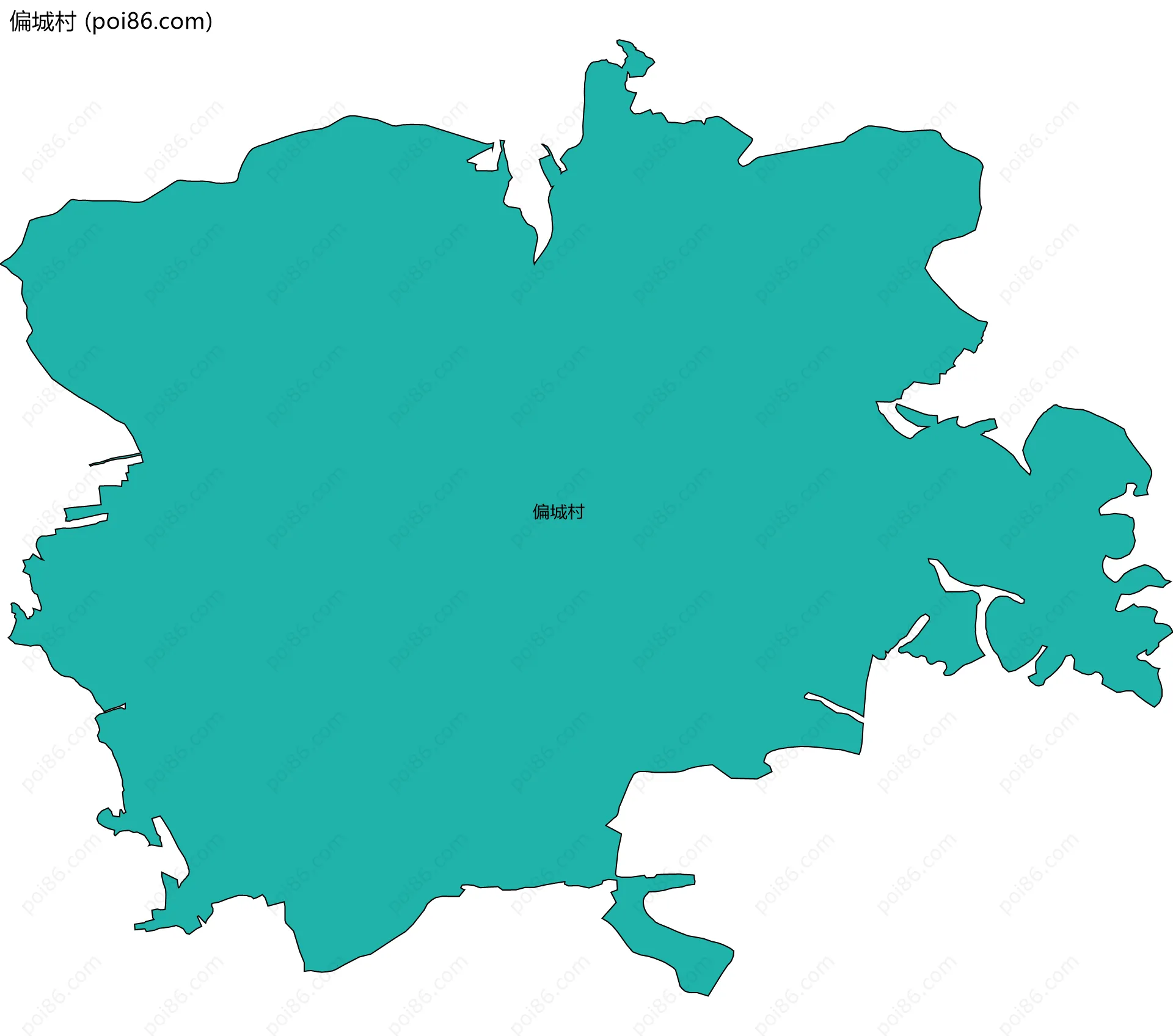 偏城村边界地图