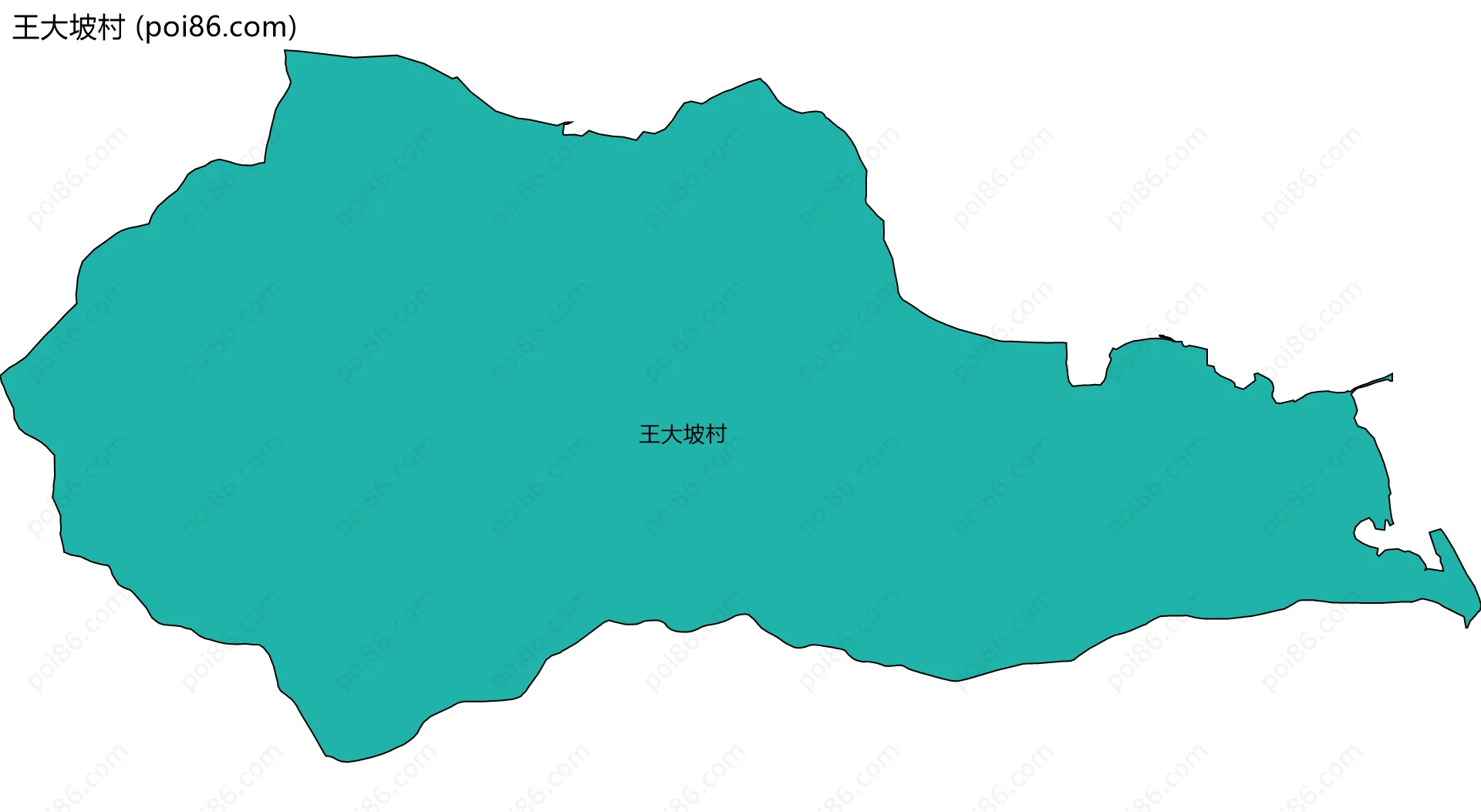 王大坡村边界地图