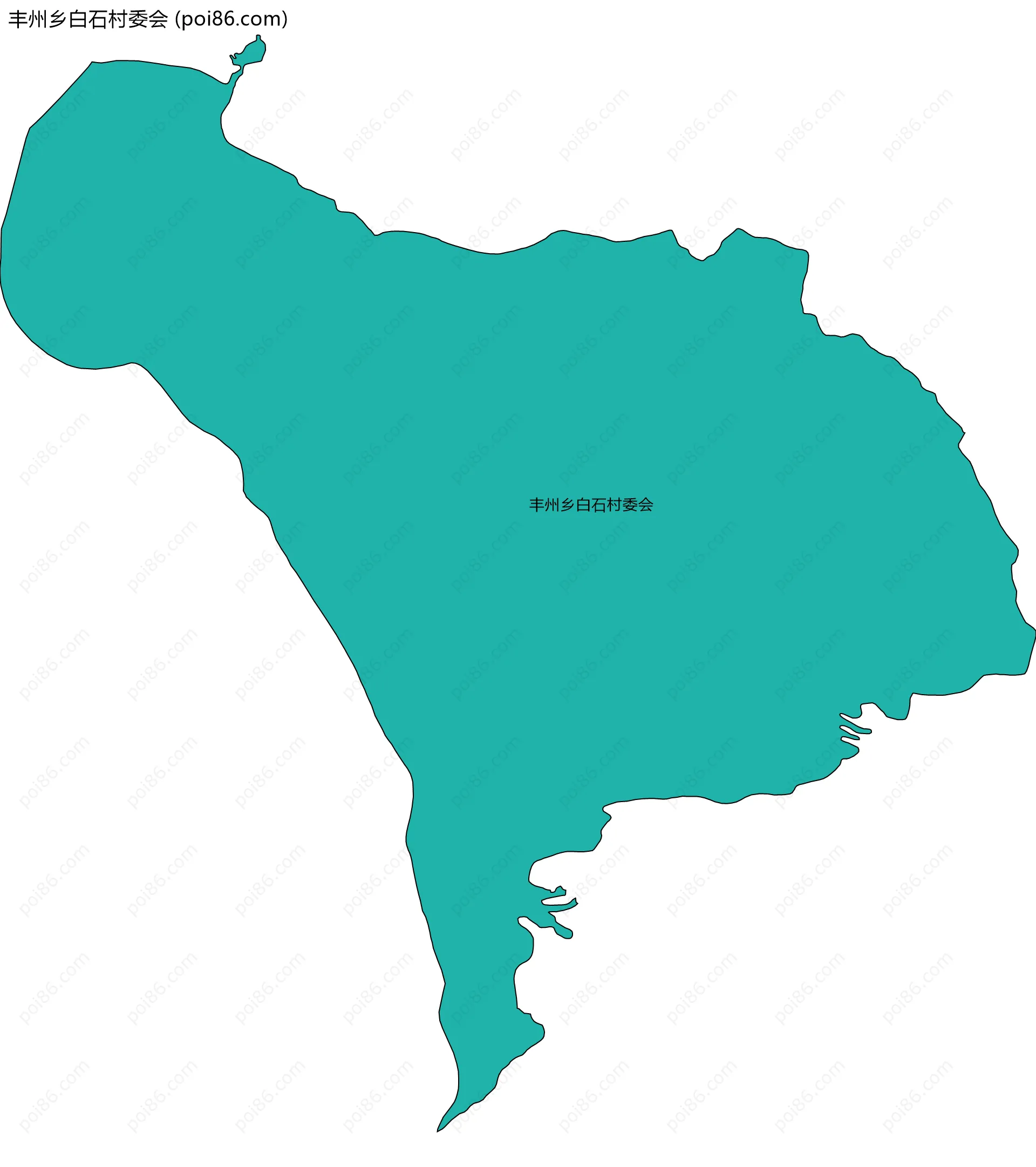 丰州乡白石村委会边界地图