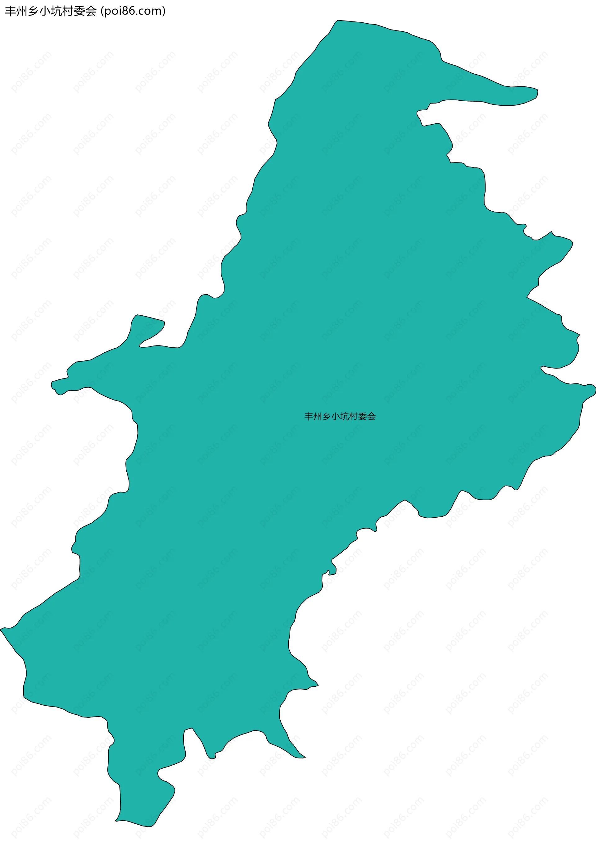 丰州乡小坑村委会边界地图