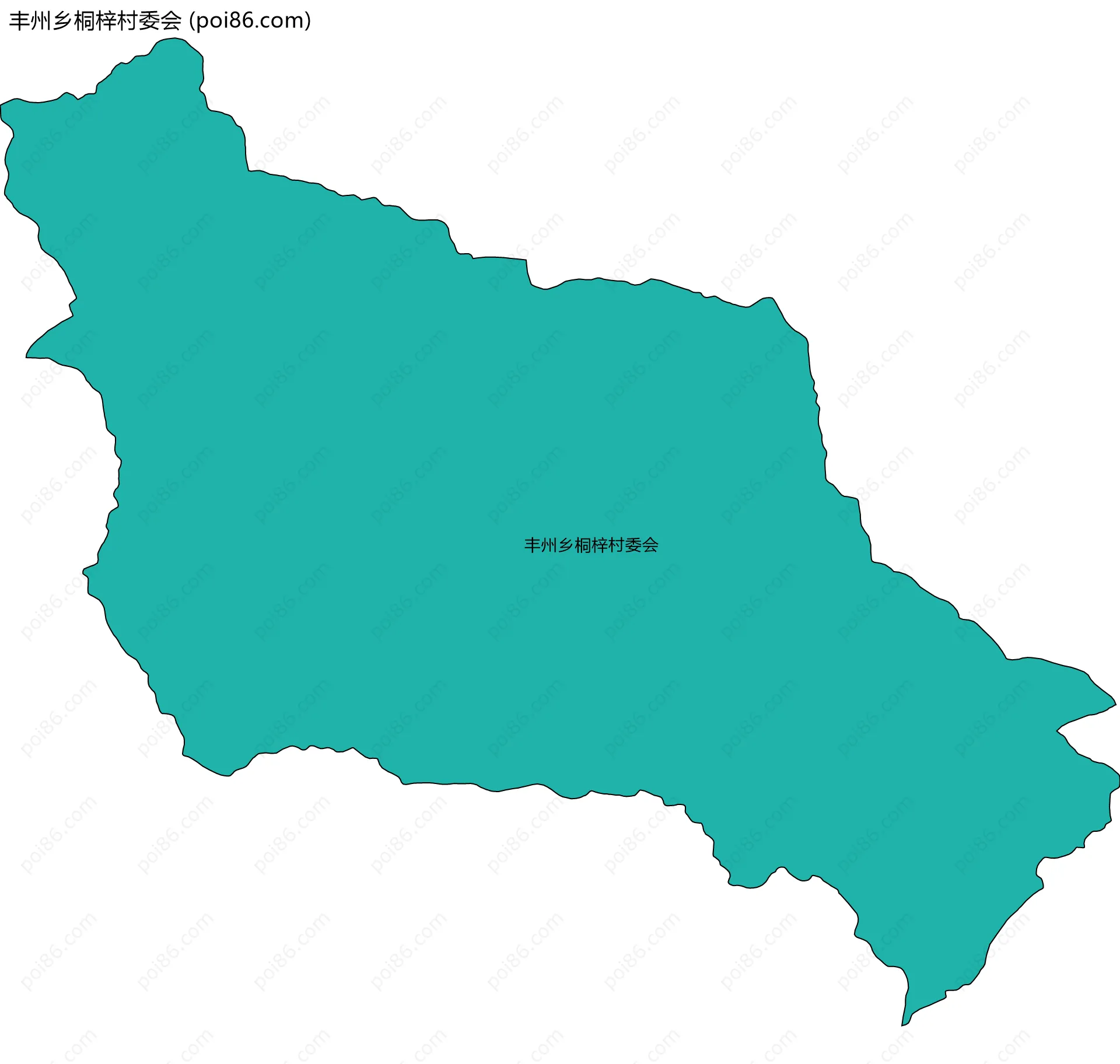 丰州乡桐梓村委会边界地图