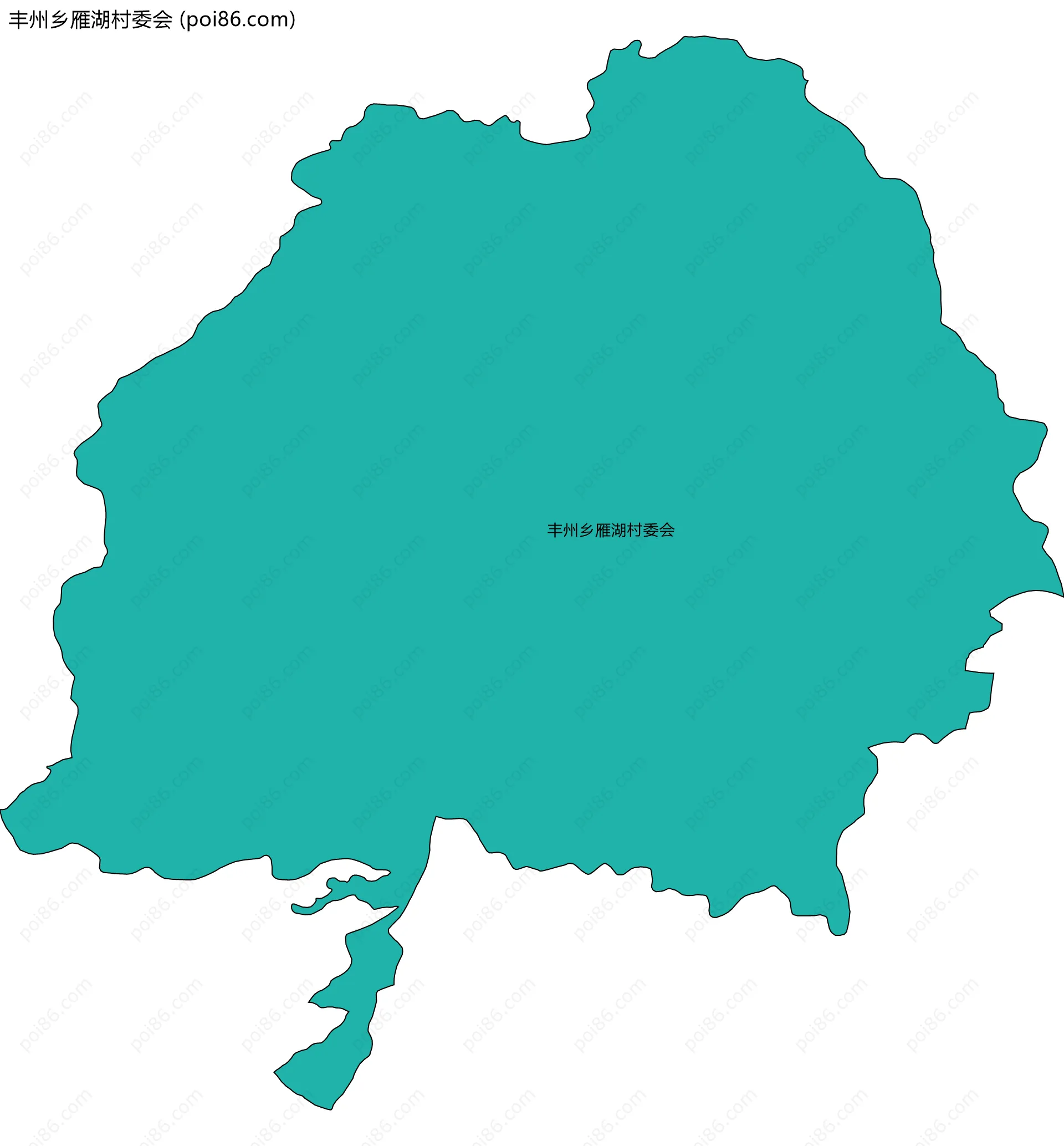 丰州乡雁湖村委会边界地图