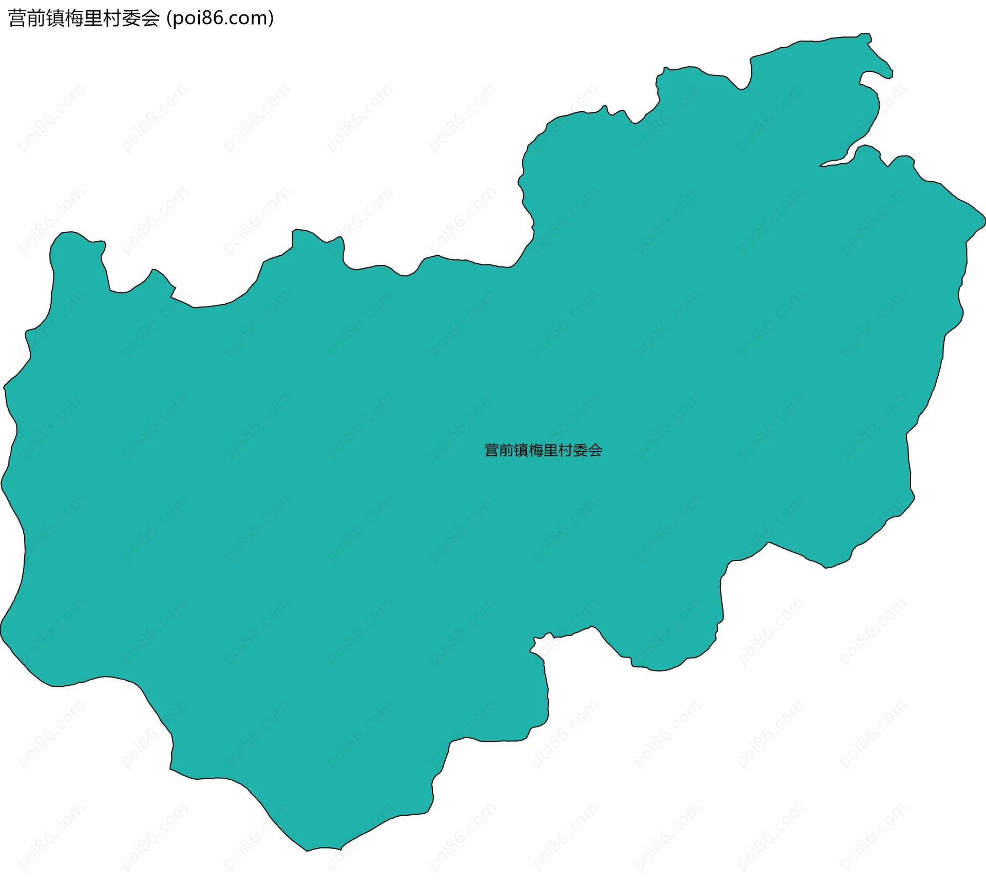 营前镇梅里村委会边界地图