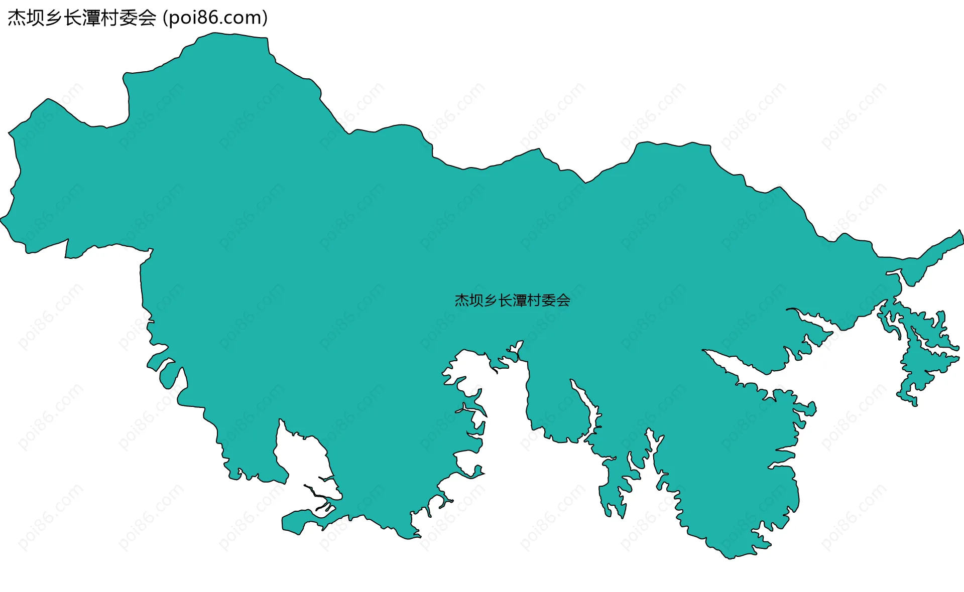 杰坝乡长潭村委会边界地图