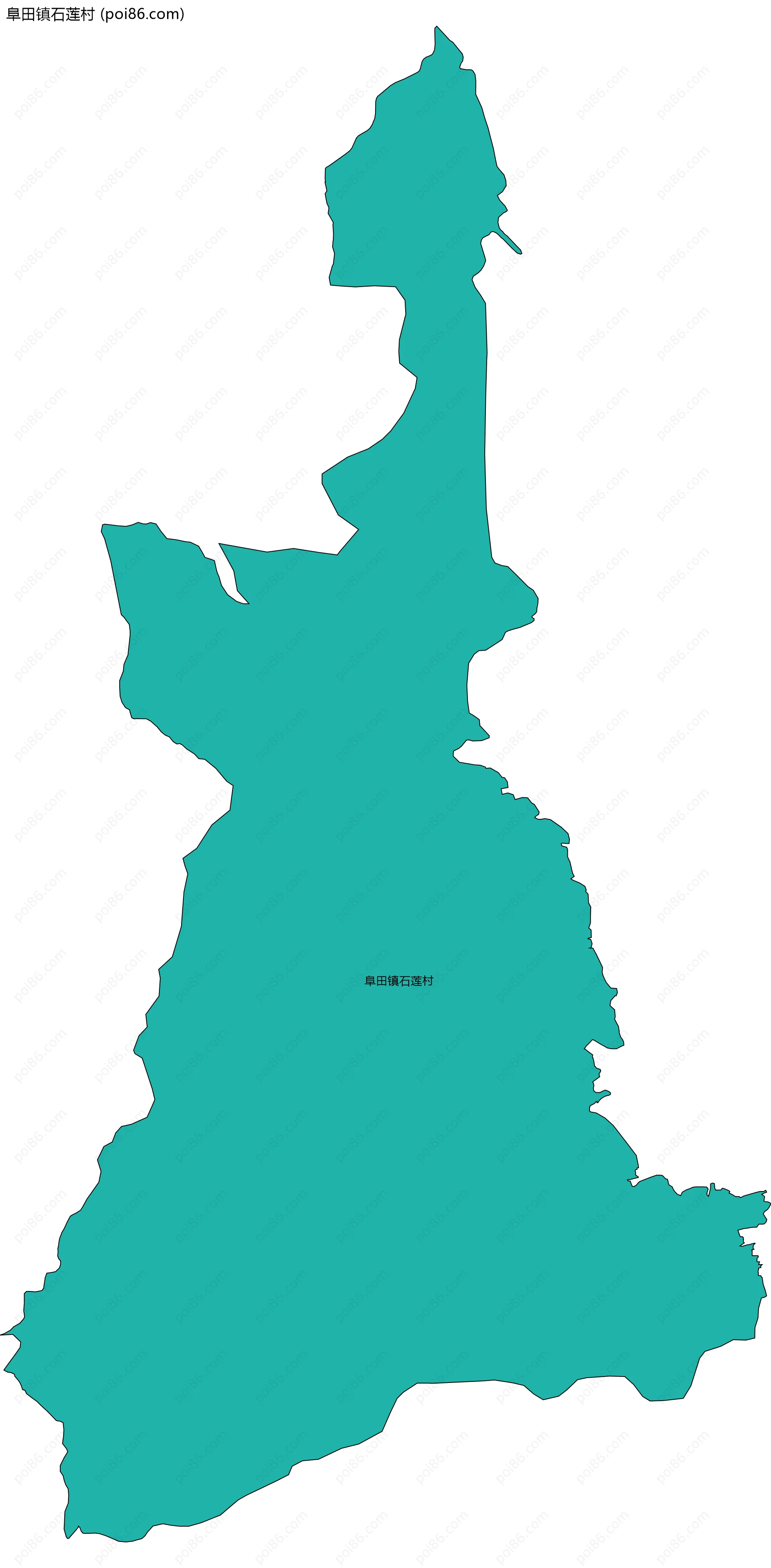 阜田镇石莲村边界地图