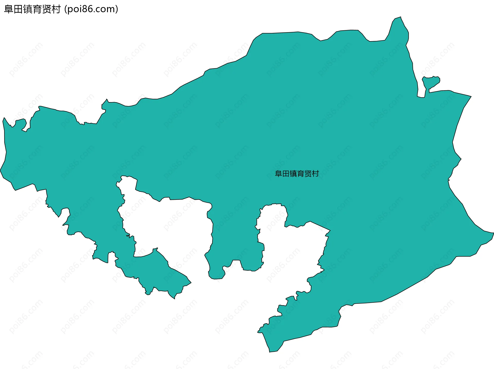 阜田镇育贤村边界地图