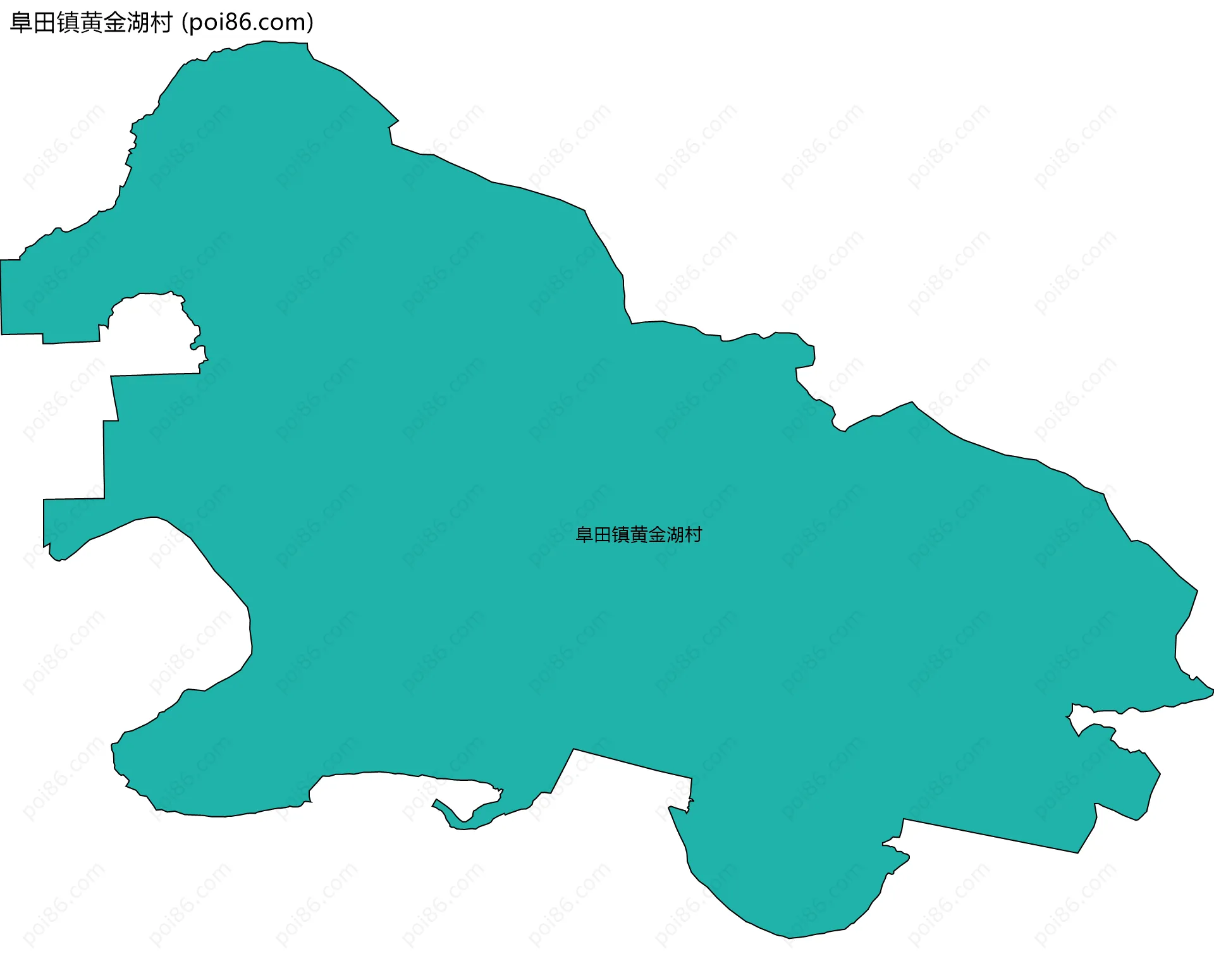 阜田镇黄金湖村边界地图