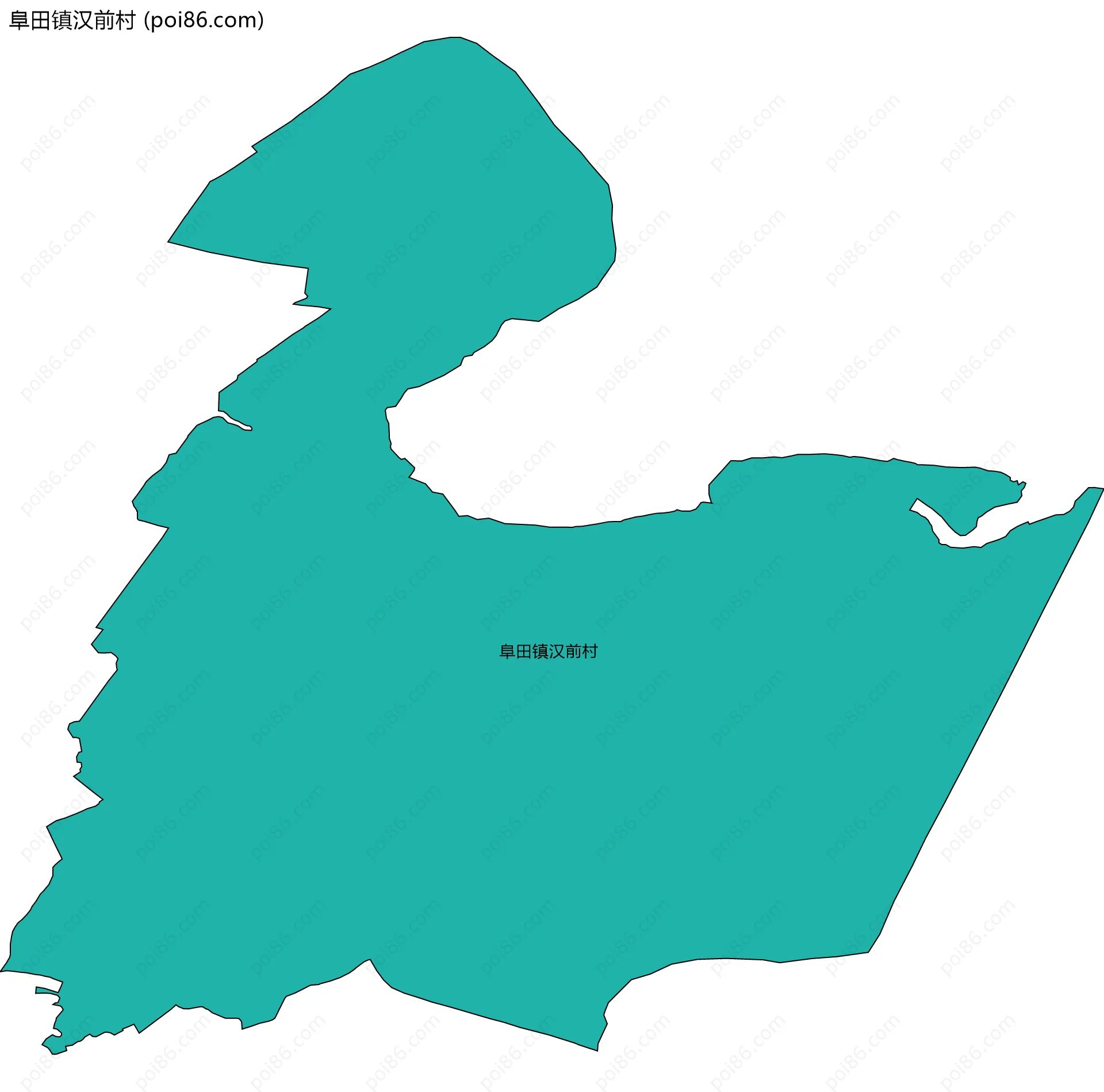 阜田镇汉前村边界地图
