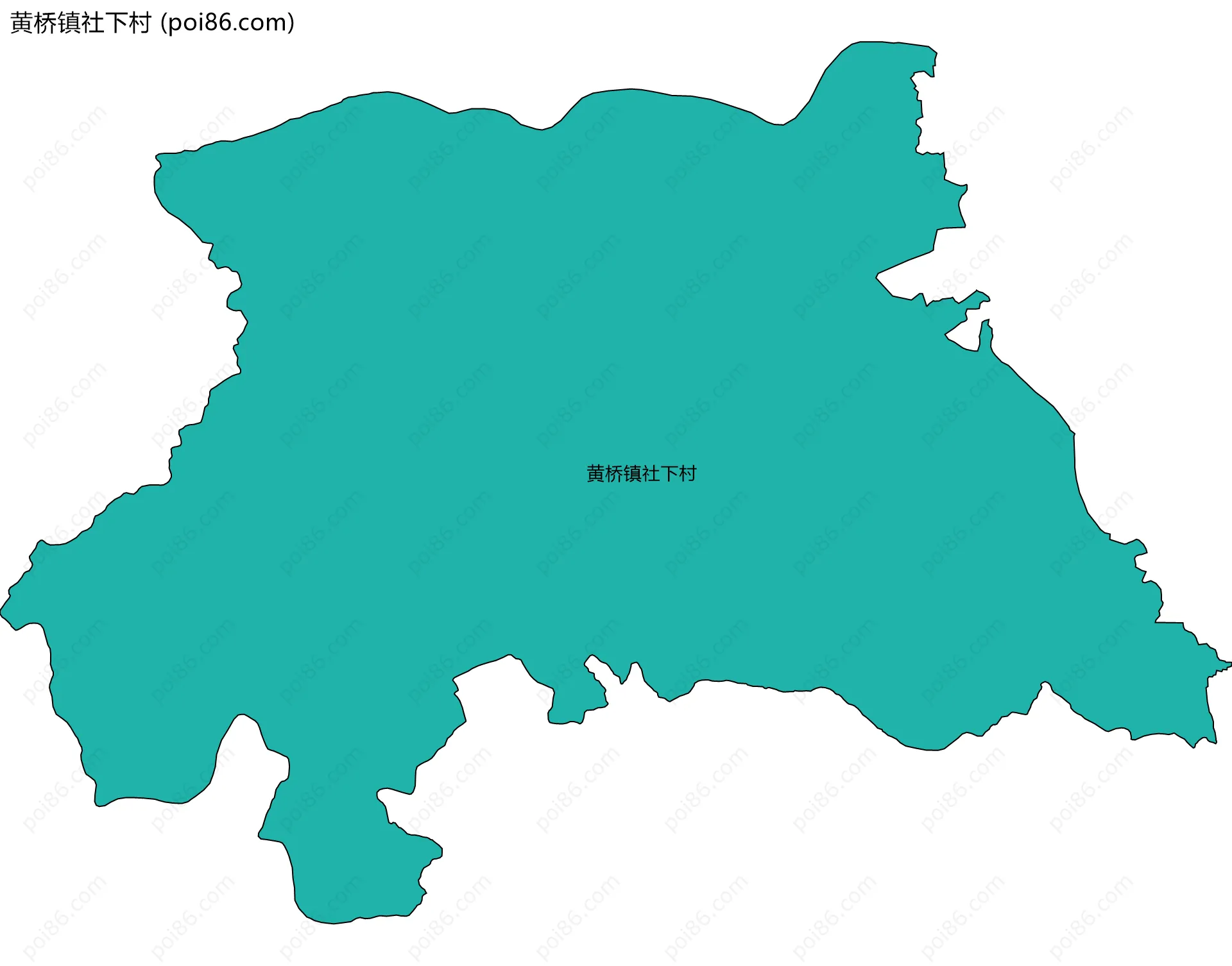 黄桥镇社下村边界地图
