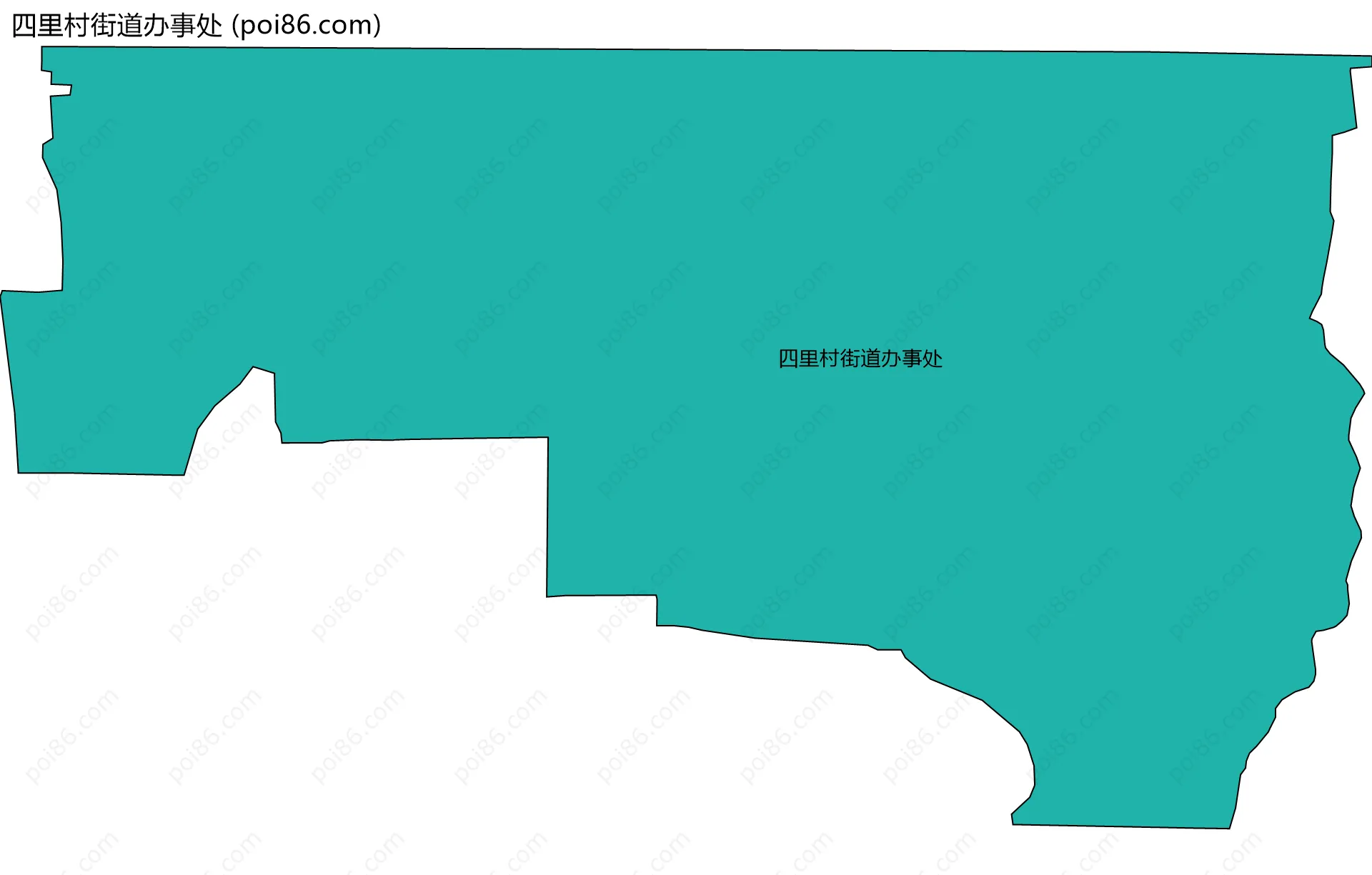 四里村街道办事处边界地图