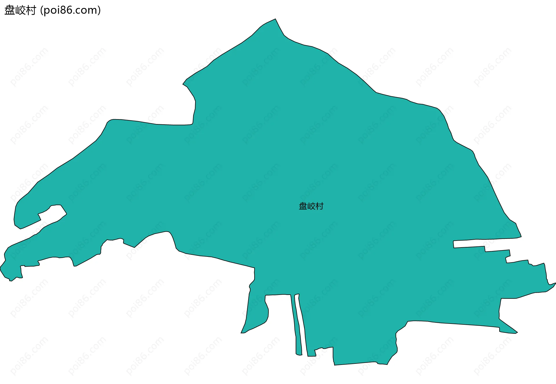 盘峧村边界地图