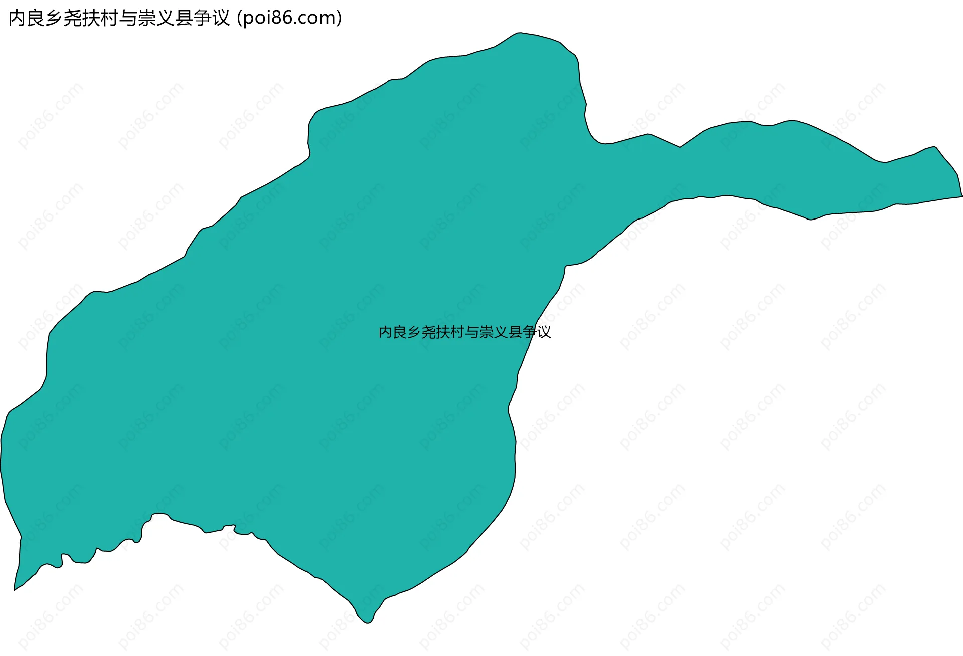 内良乡尧扶村与崇义县争议边界地图