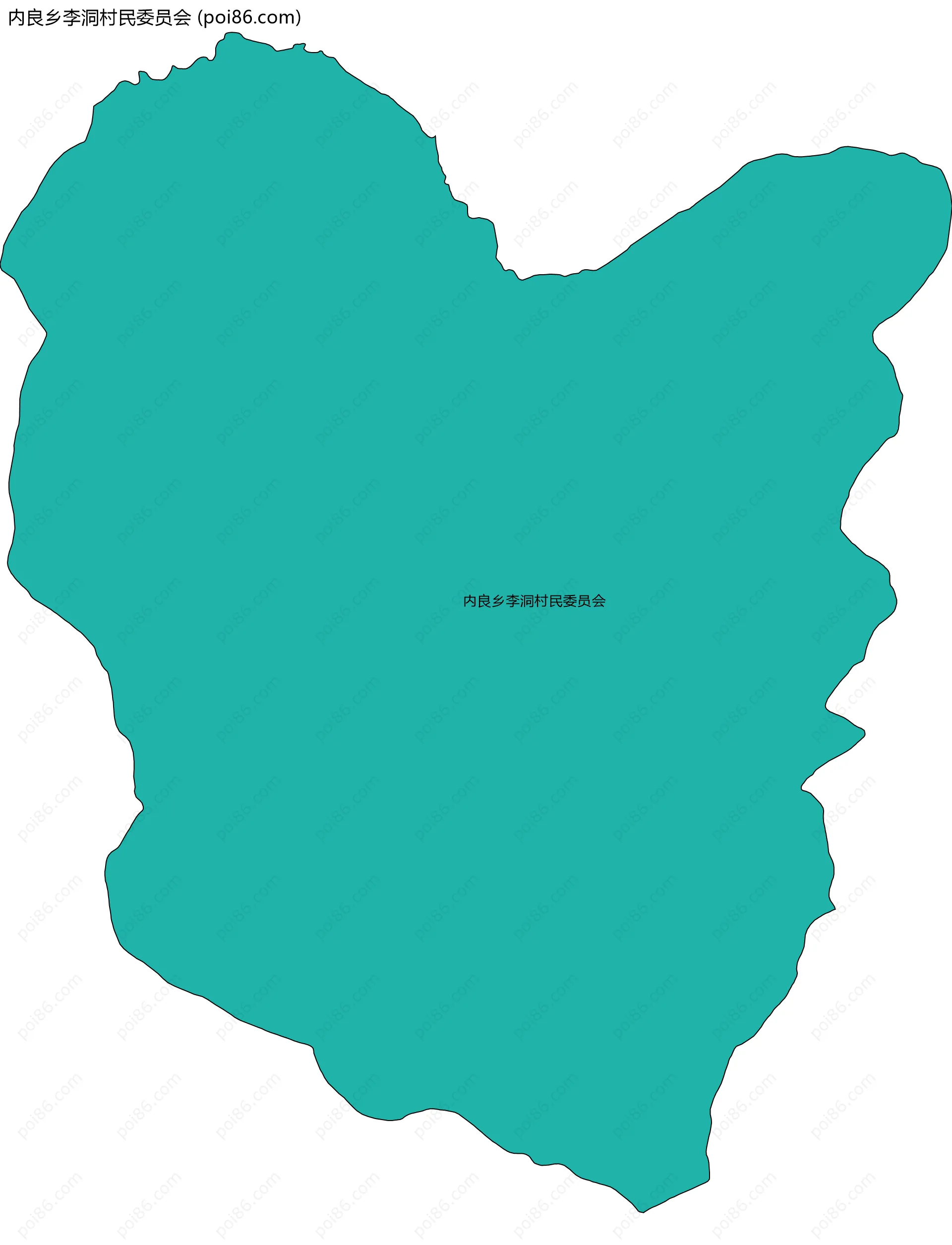 内良乡李洞村民委员会边界地图