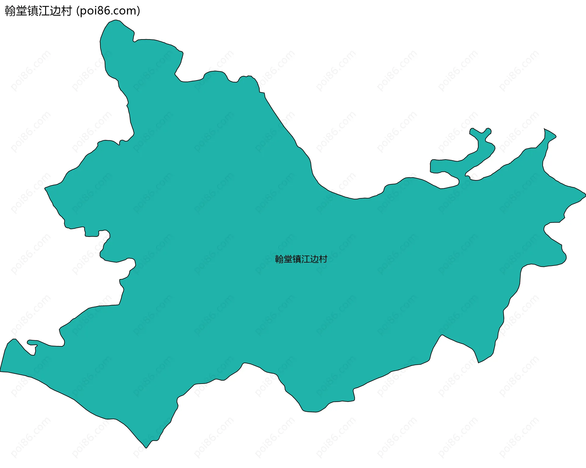 翰堂镇江边村边界地图