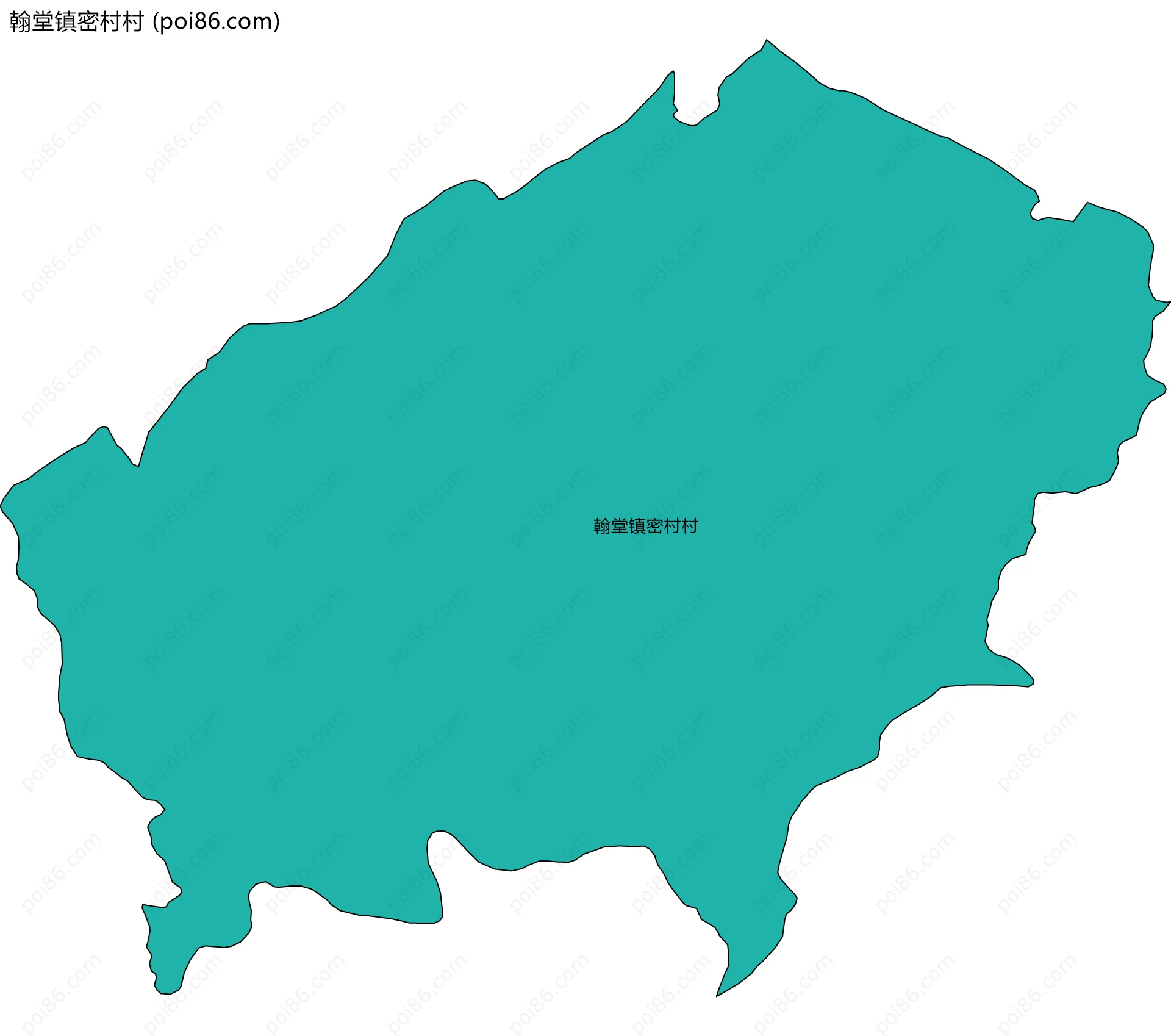 翰堂镇密村村边界地图