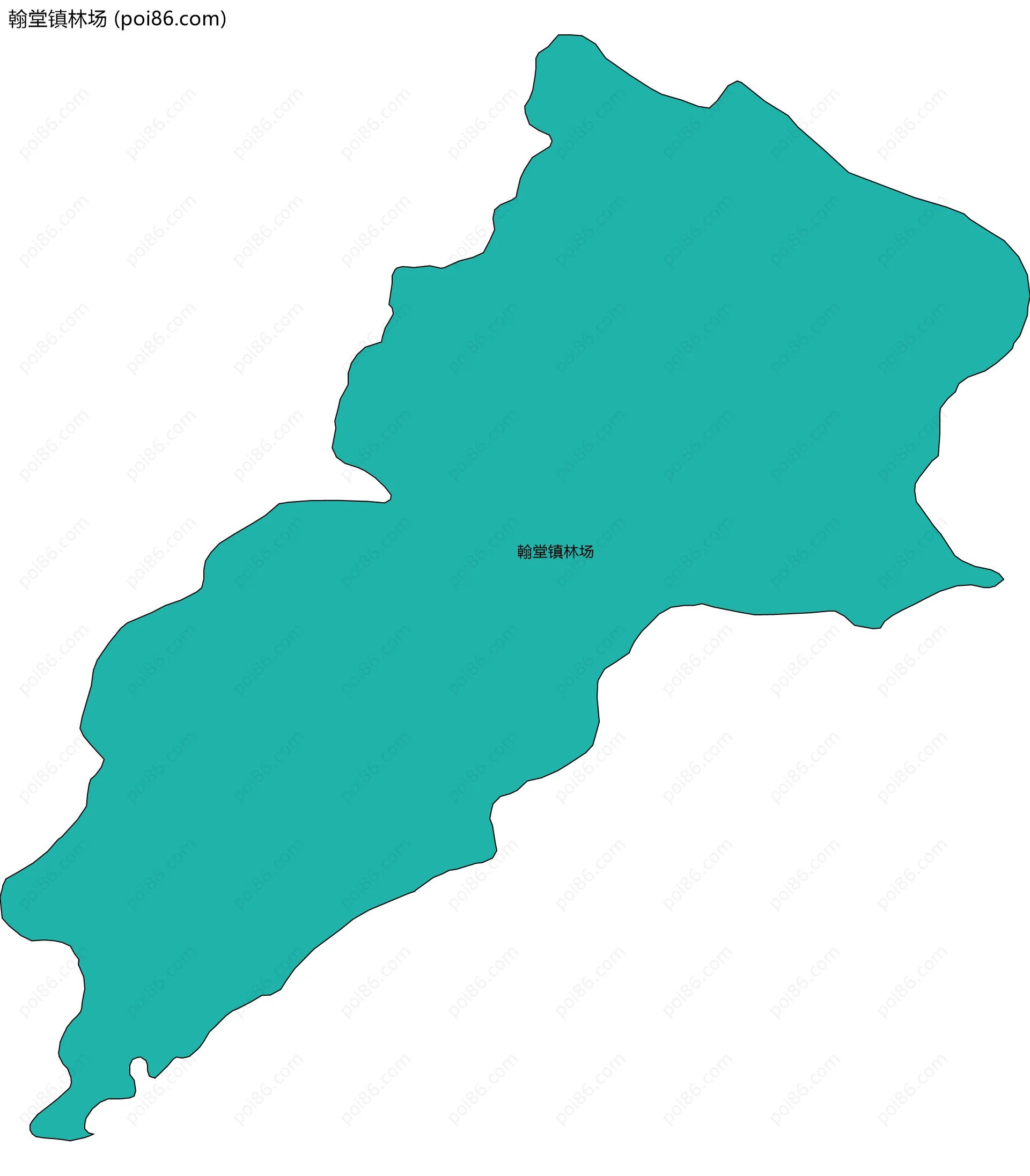 翰堂镇林场边界地图