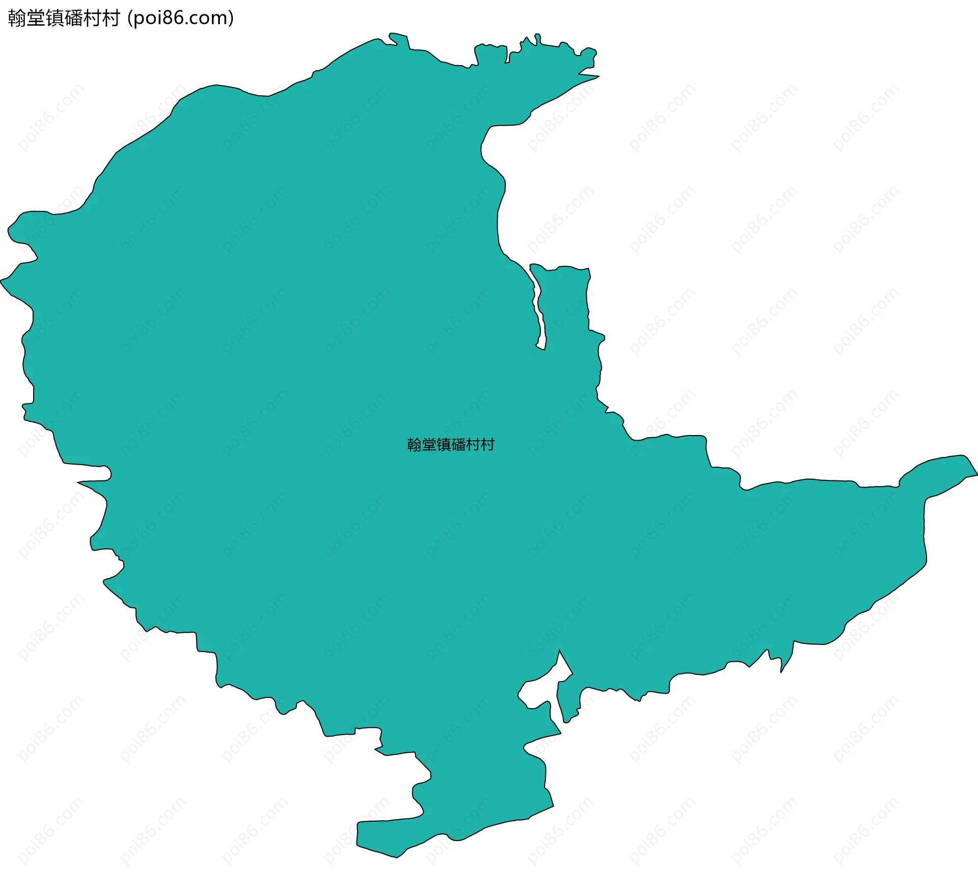 翰堂镇磻村村边界地图