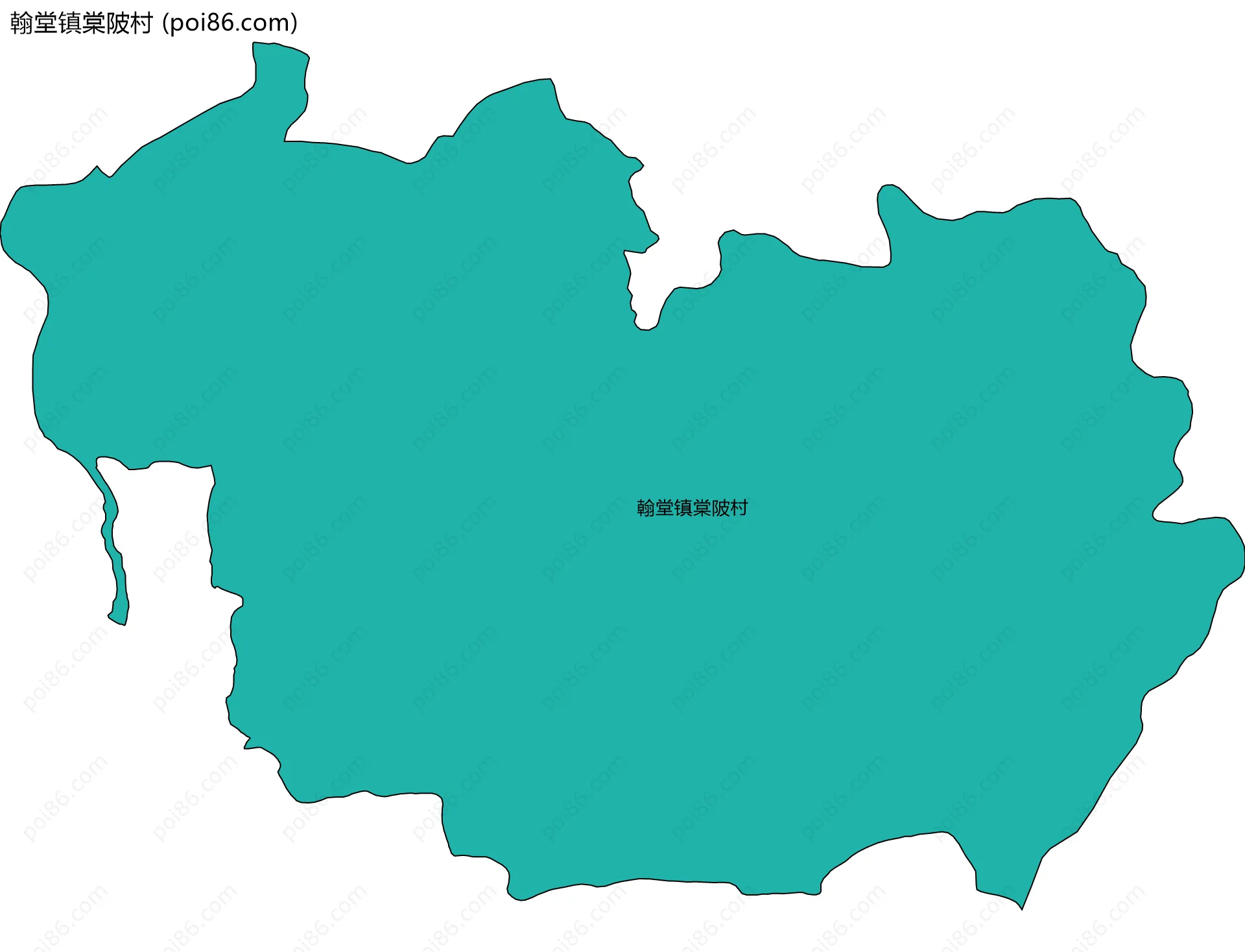 翰堂镇棠陂村边界地图