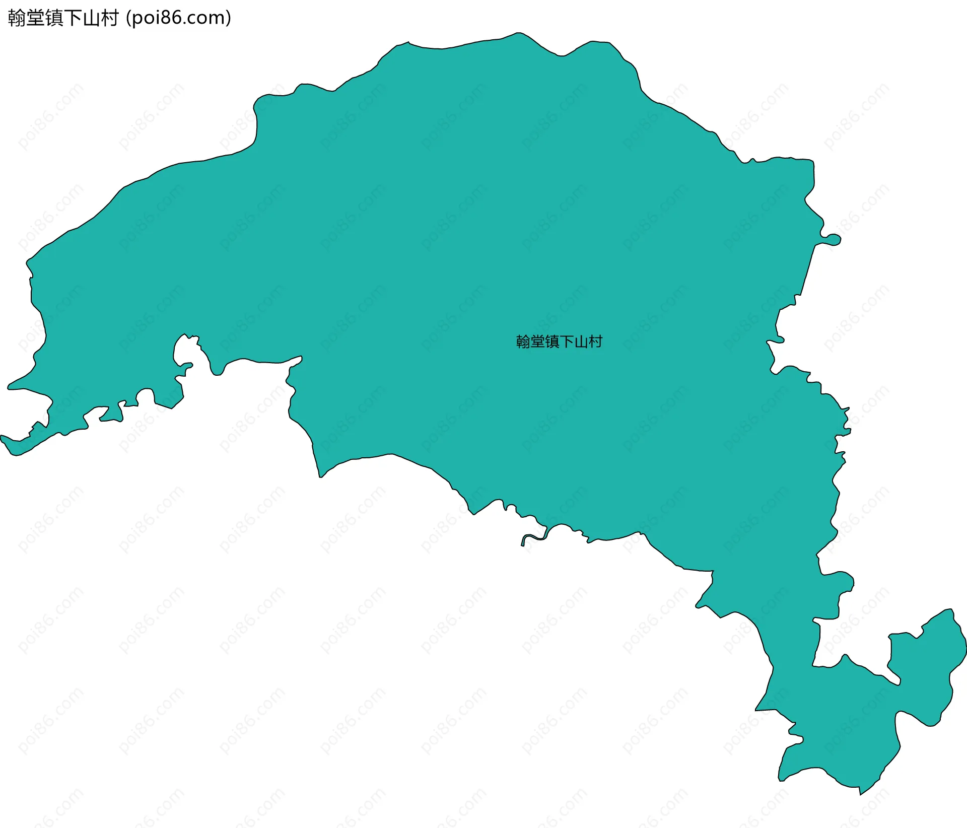 翰堂镇下山村边界地图