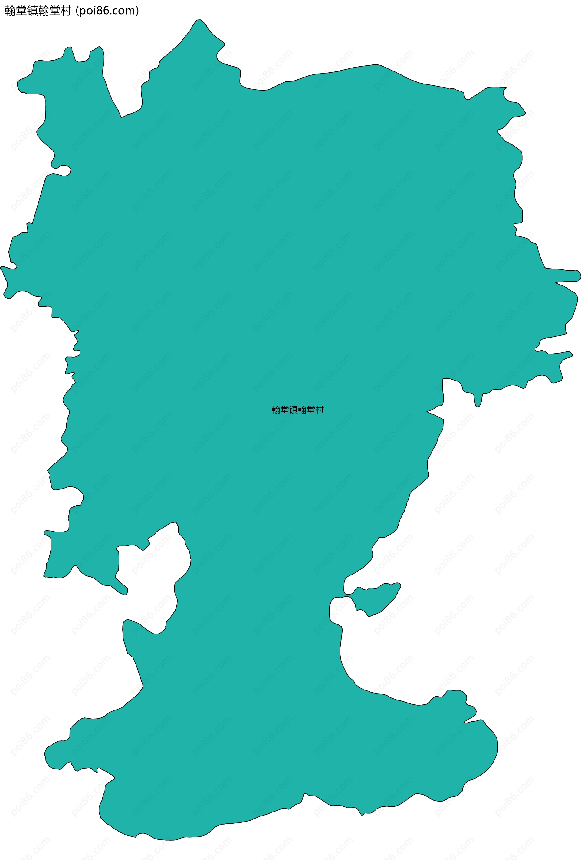 翰堂镇翰堂村边界地图